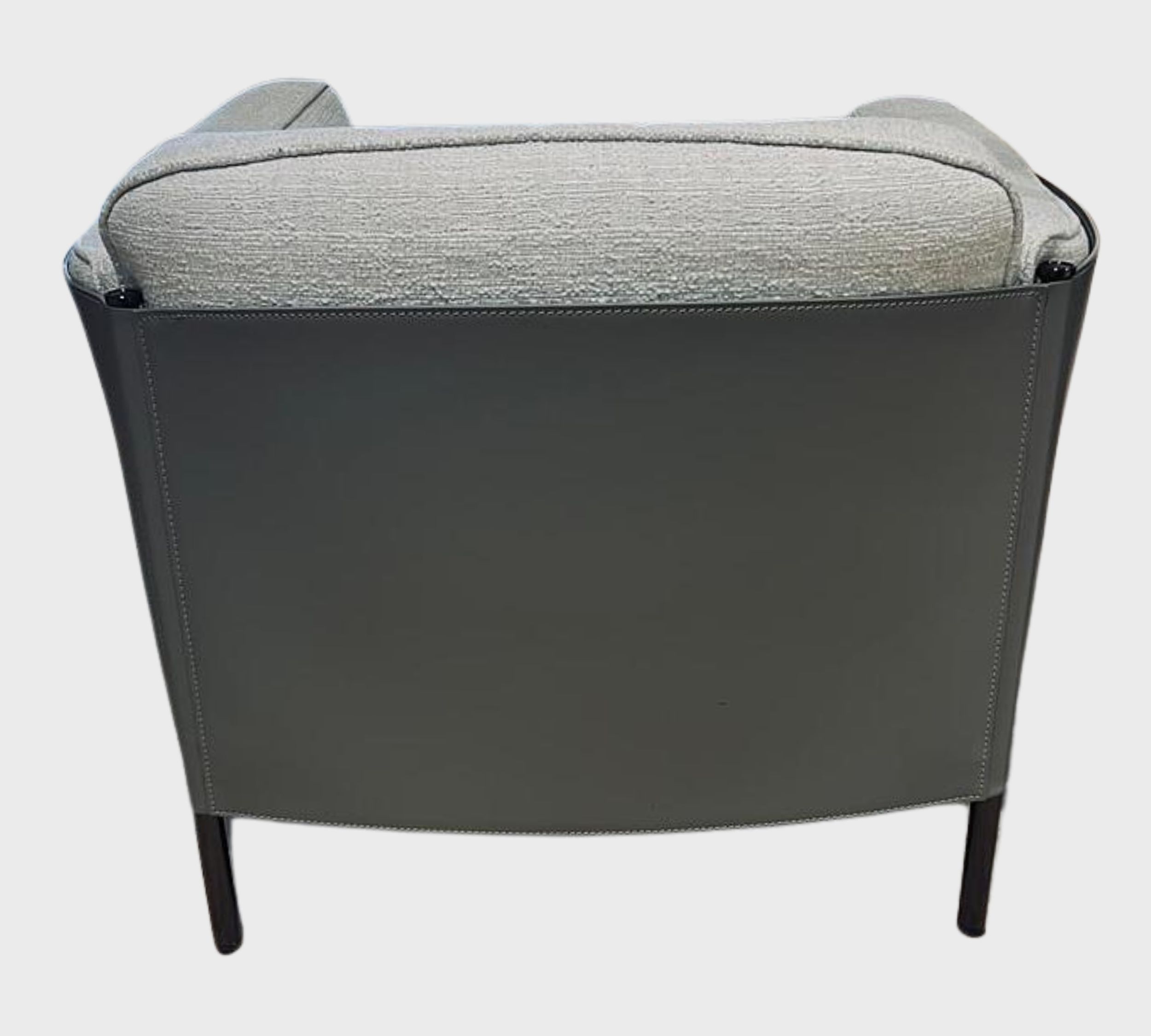 2x Shelley armchair leather cotton cream