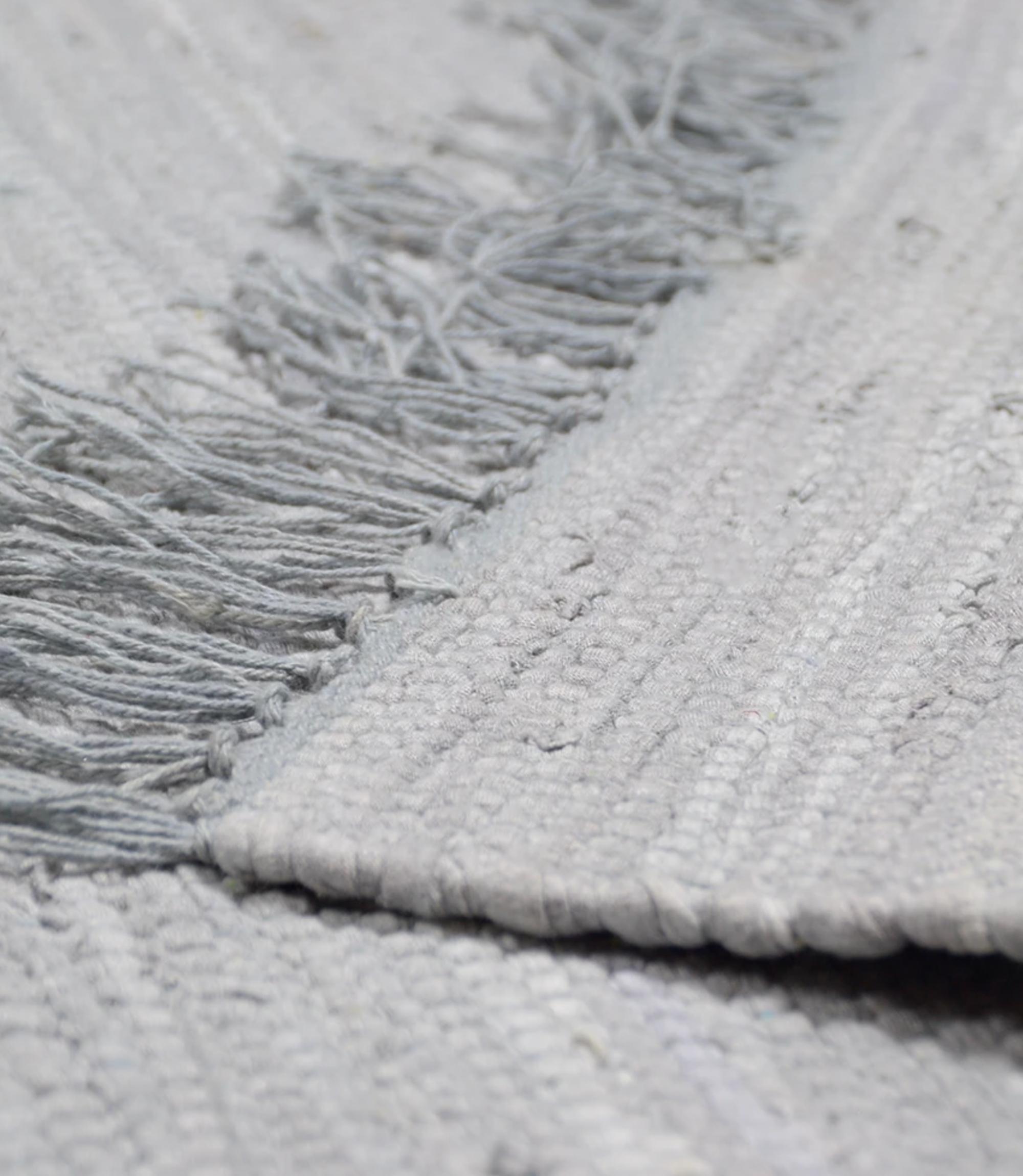 Teppich Baumwolle Grau 60x120cm