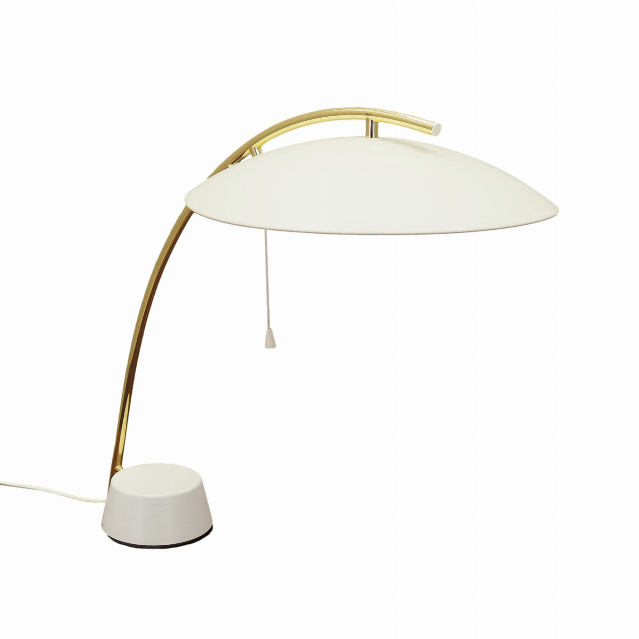 Lampada da tavolo metallo bianco anni '80