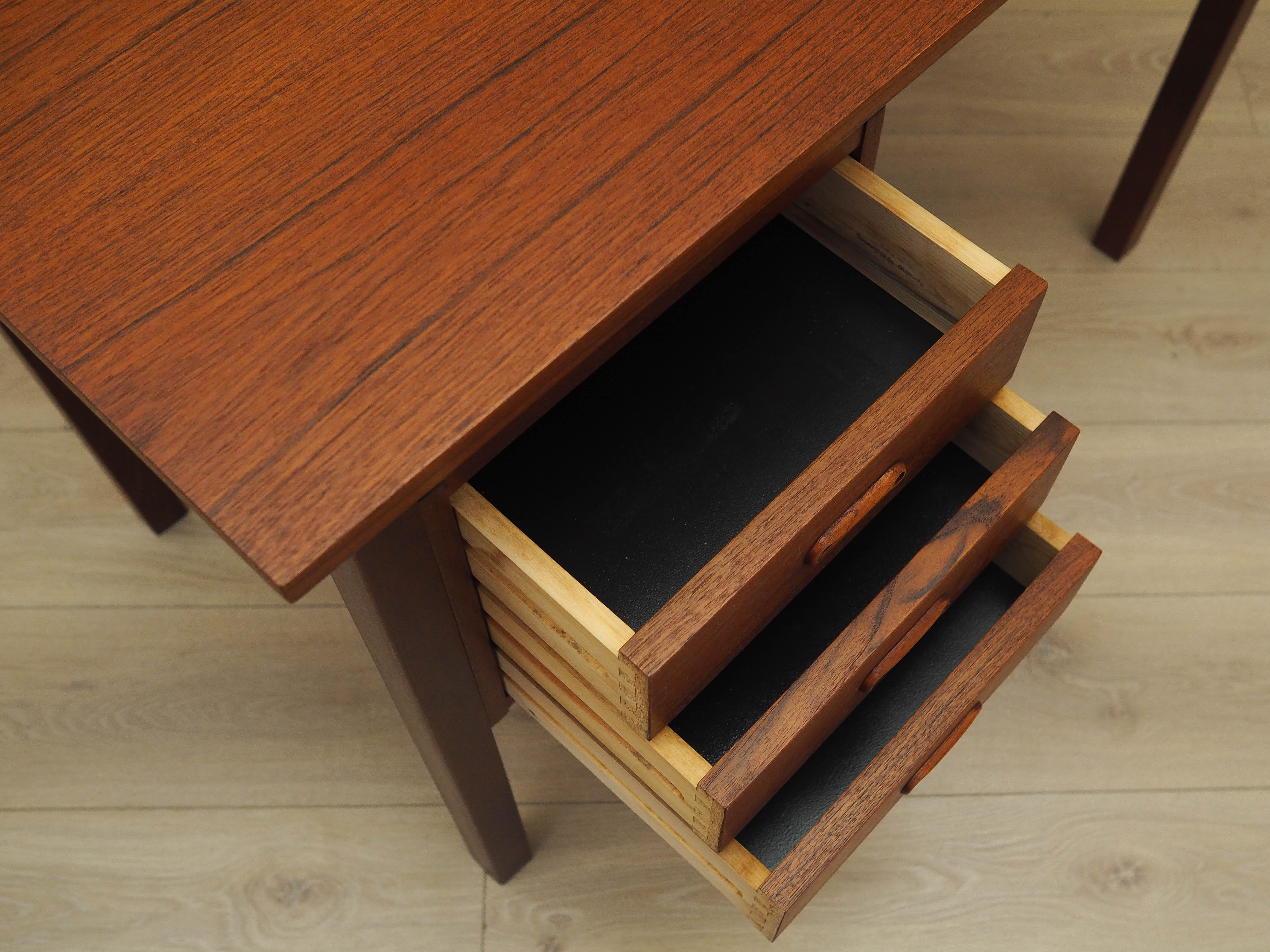 Teak-Schreibtisch Braun 1970er Jahre
