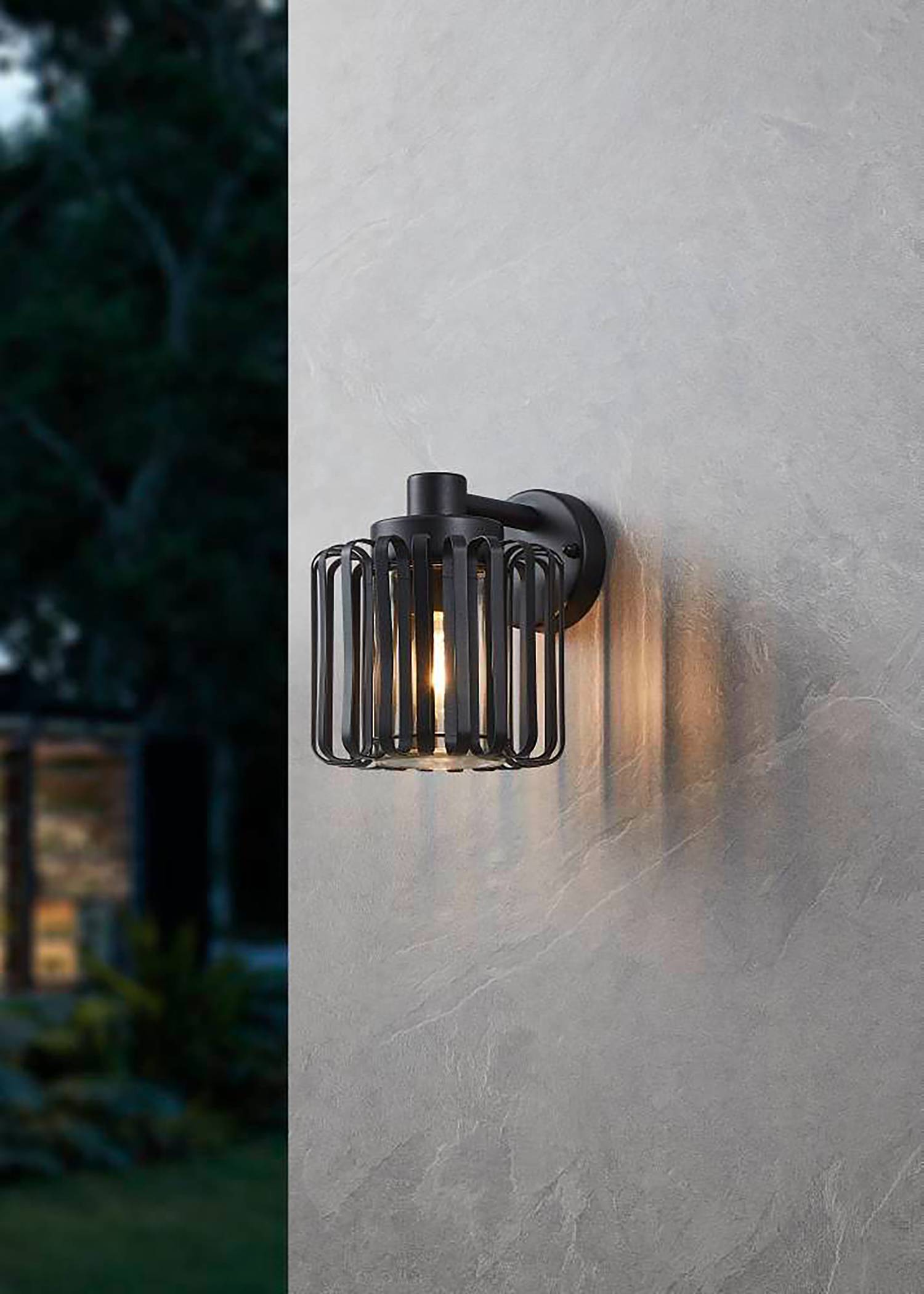 Wall lamp Selinus Steel / Glass 1-light