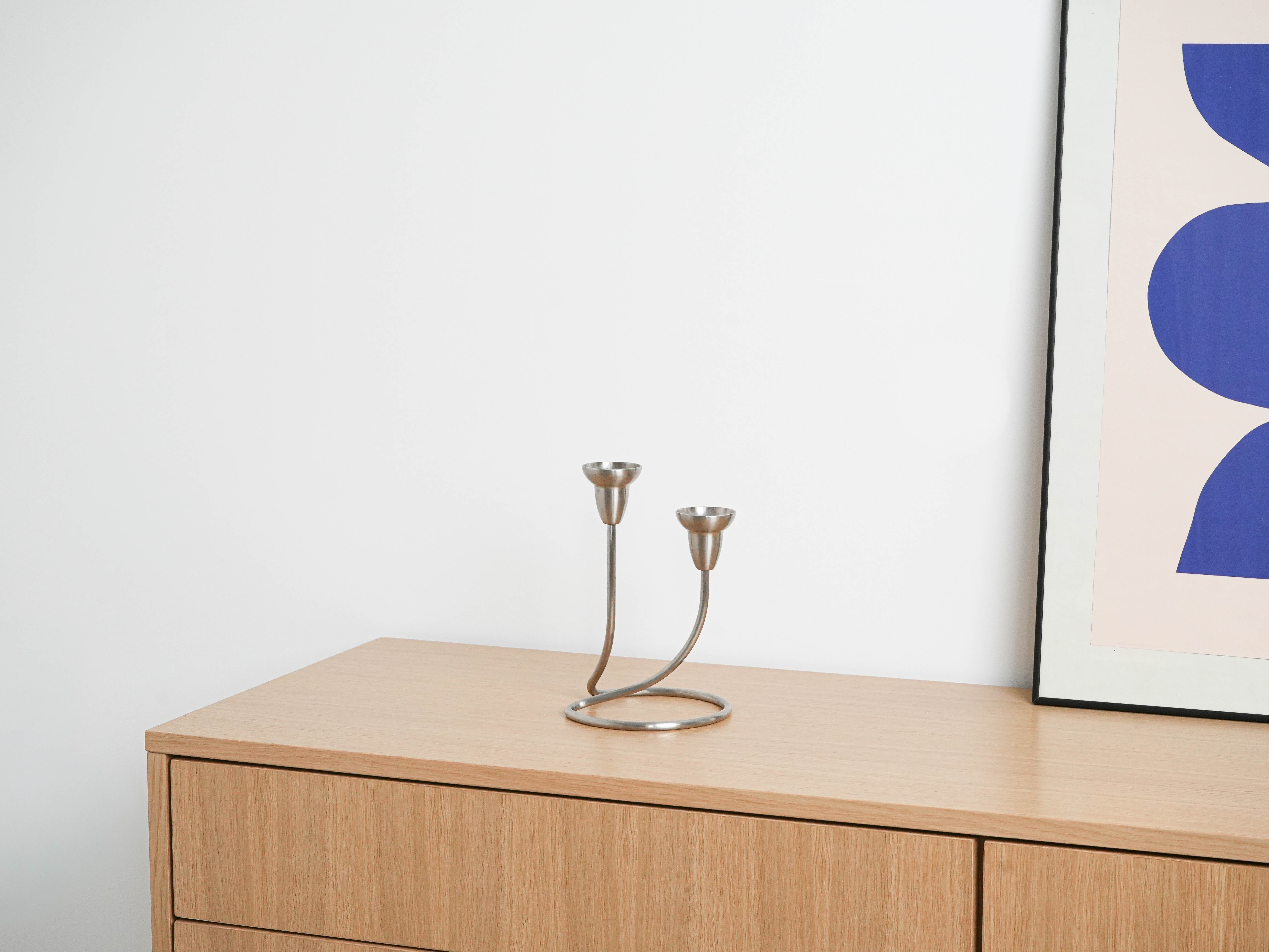 Steel candle holder 1970s