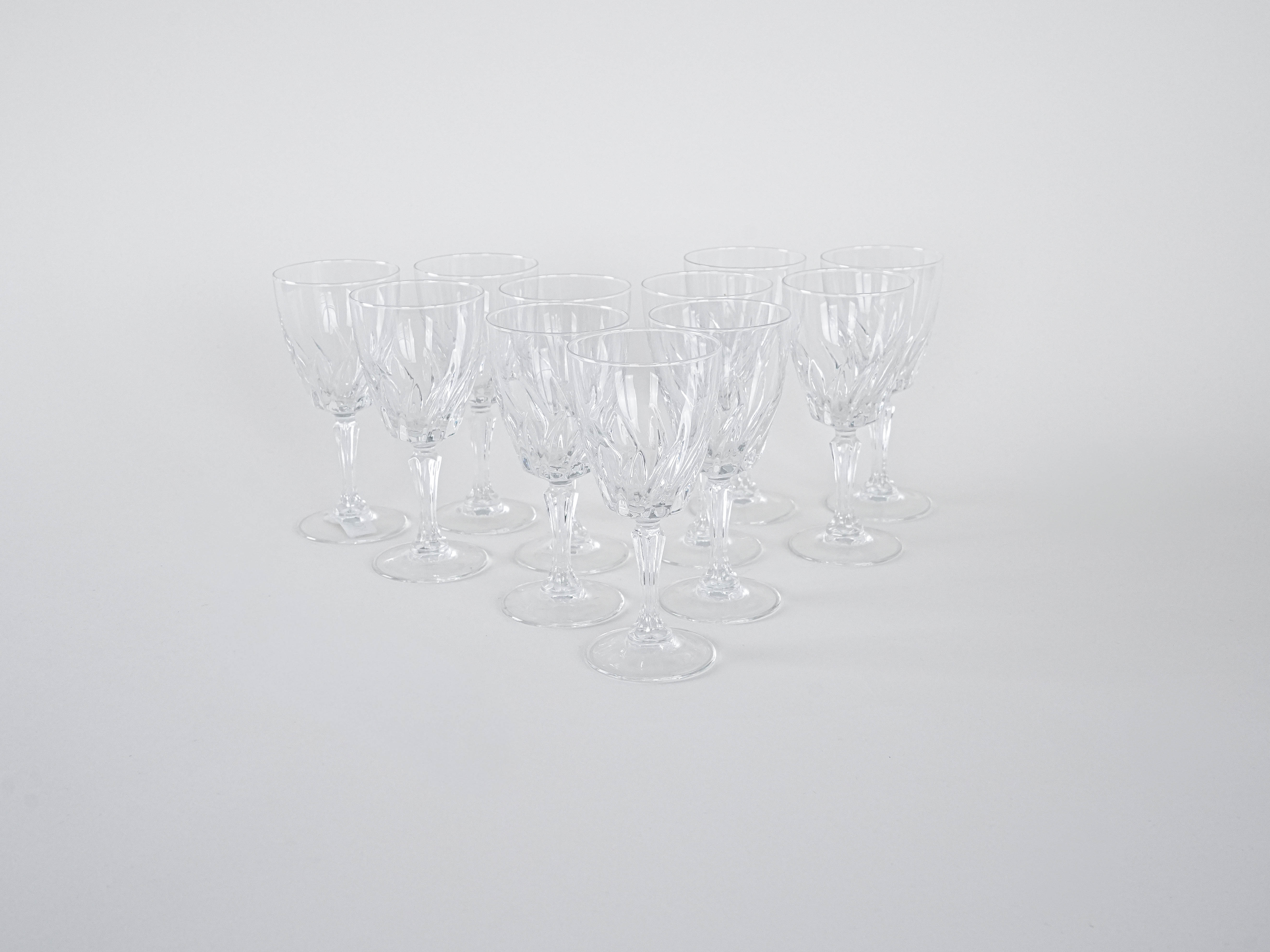 11x Crystal glasses Transparent