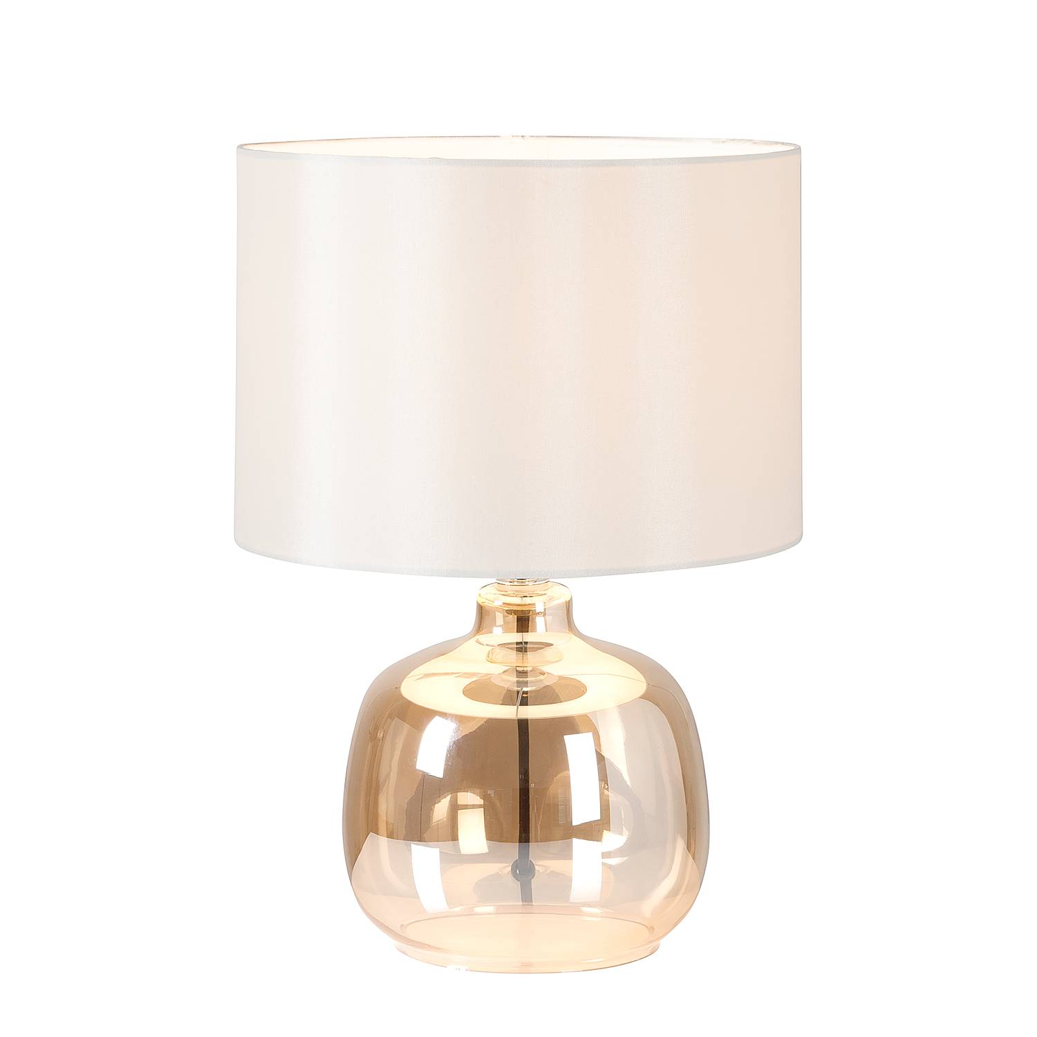 Loster Glass Table Lamp Cotton Fabric 1-light