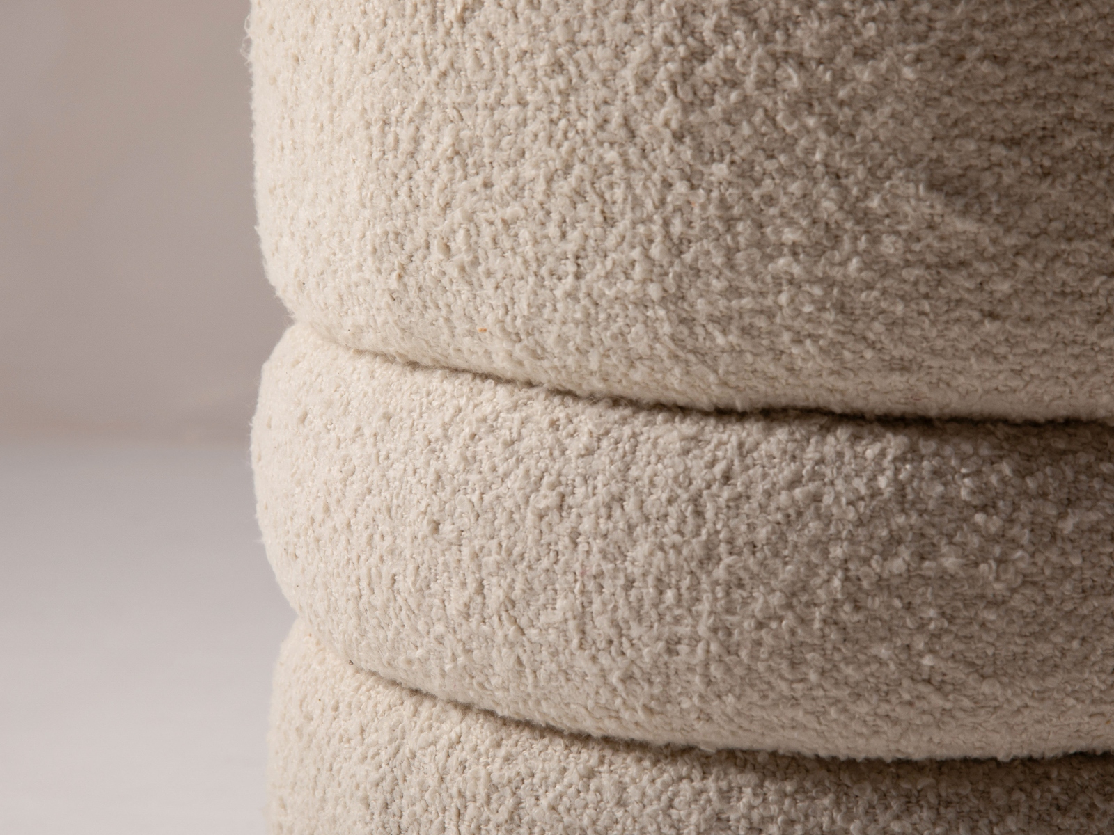 Alexa Pouf 1-seater made of cotton in Natural 45x40x50 cm