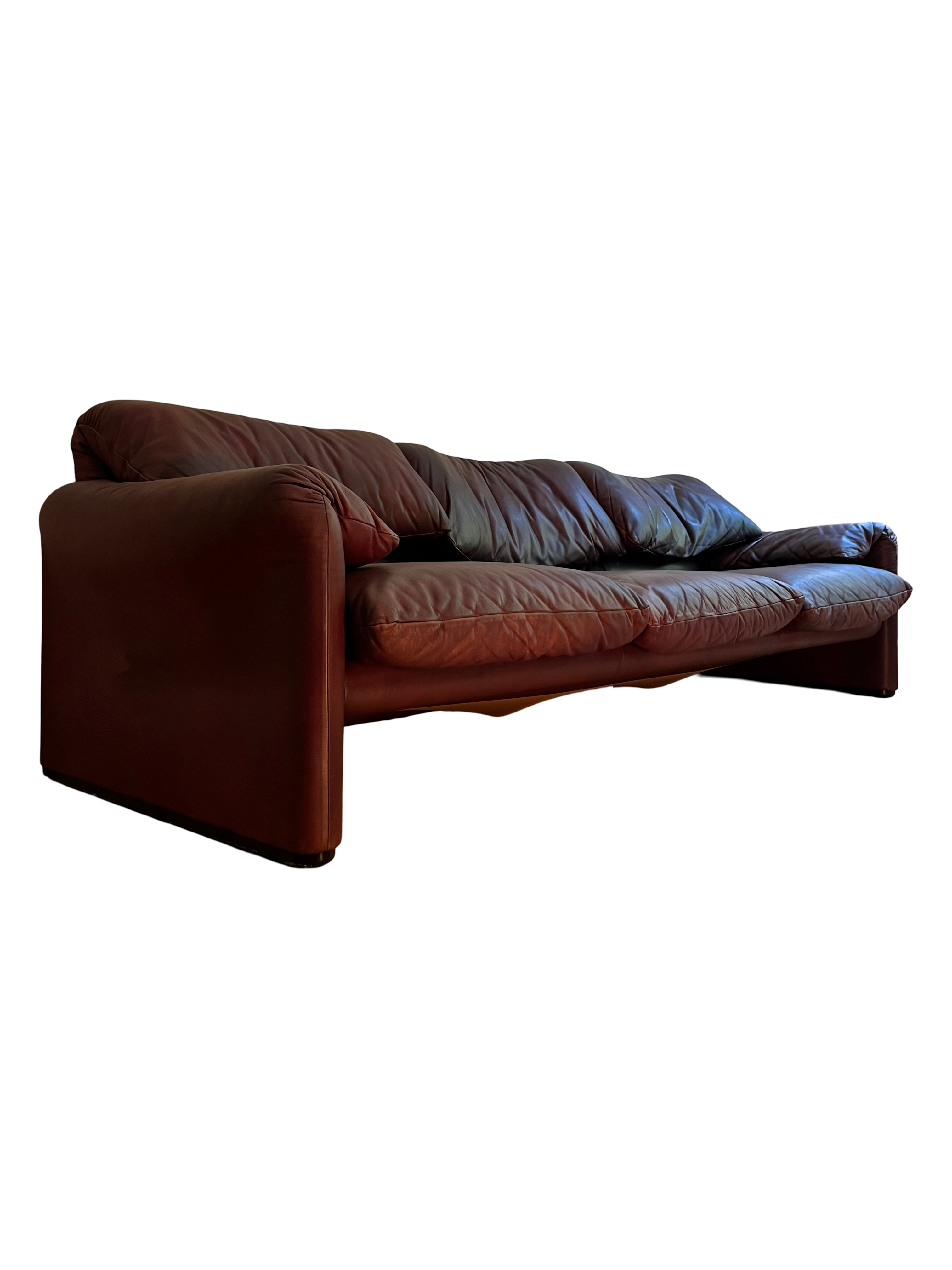 Maralunga 3-Sitzer Sofa Leder