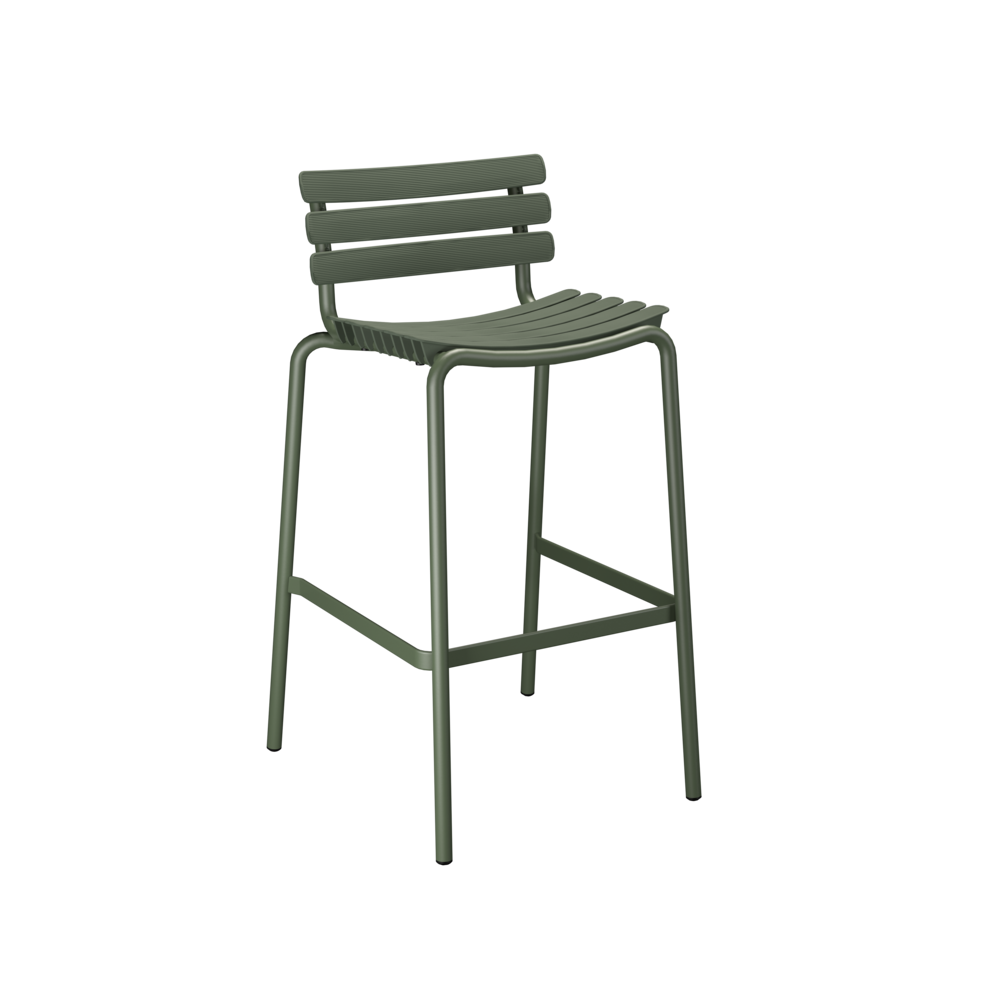 ReCLIPS Barhocker Indoor Outdoor Olivgrün 56 x 55 x 99 cm