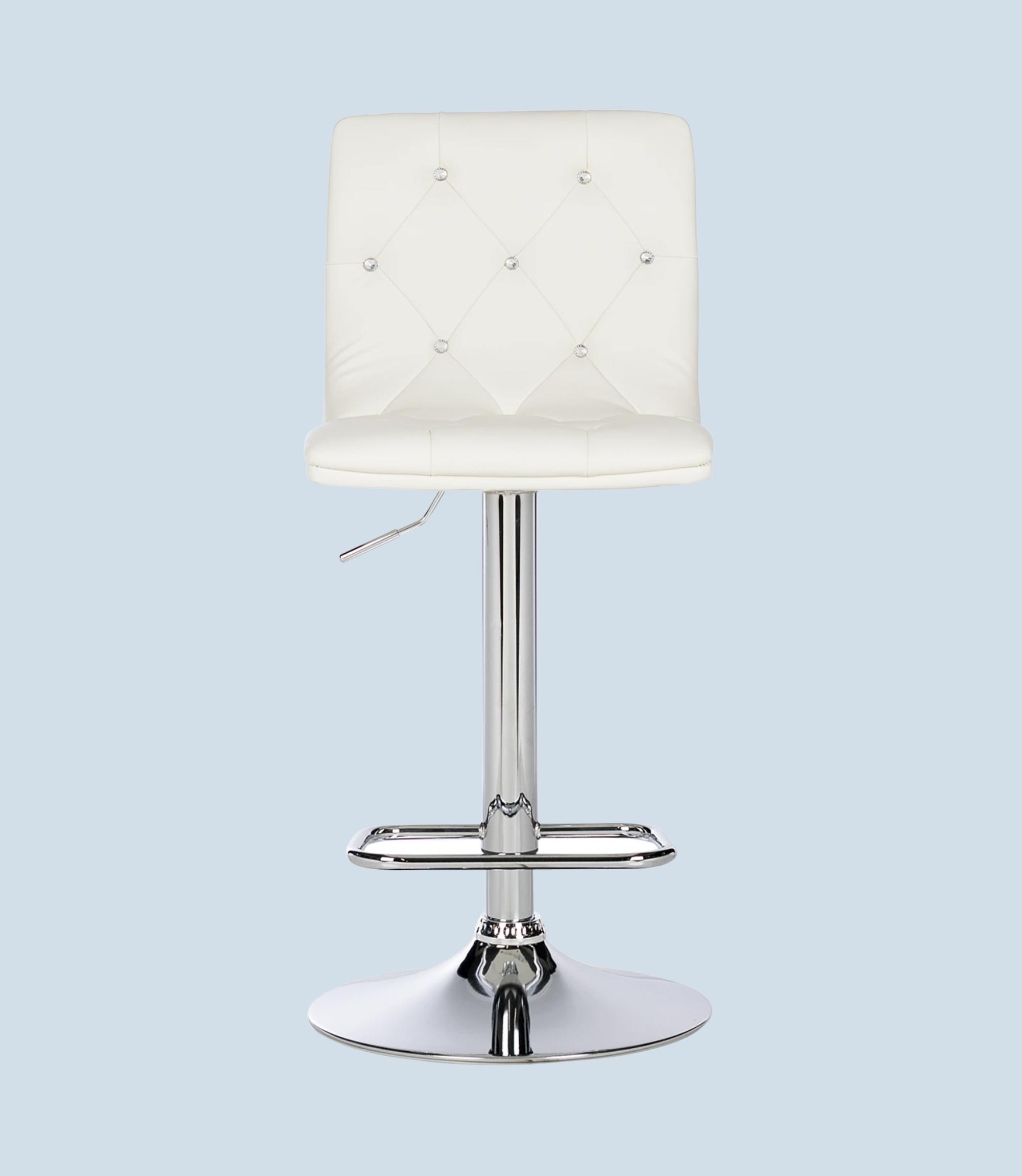 2x Barhocker Kunstleder Weiß