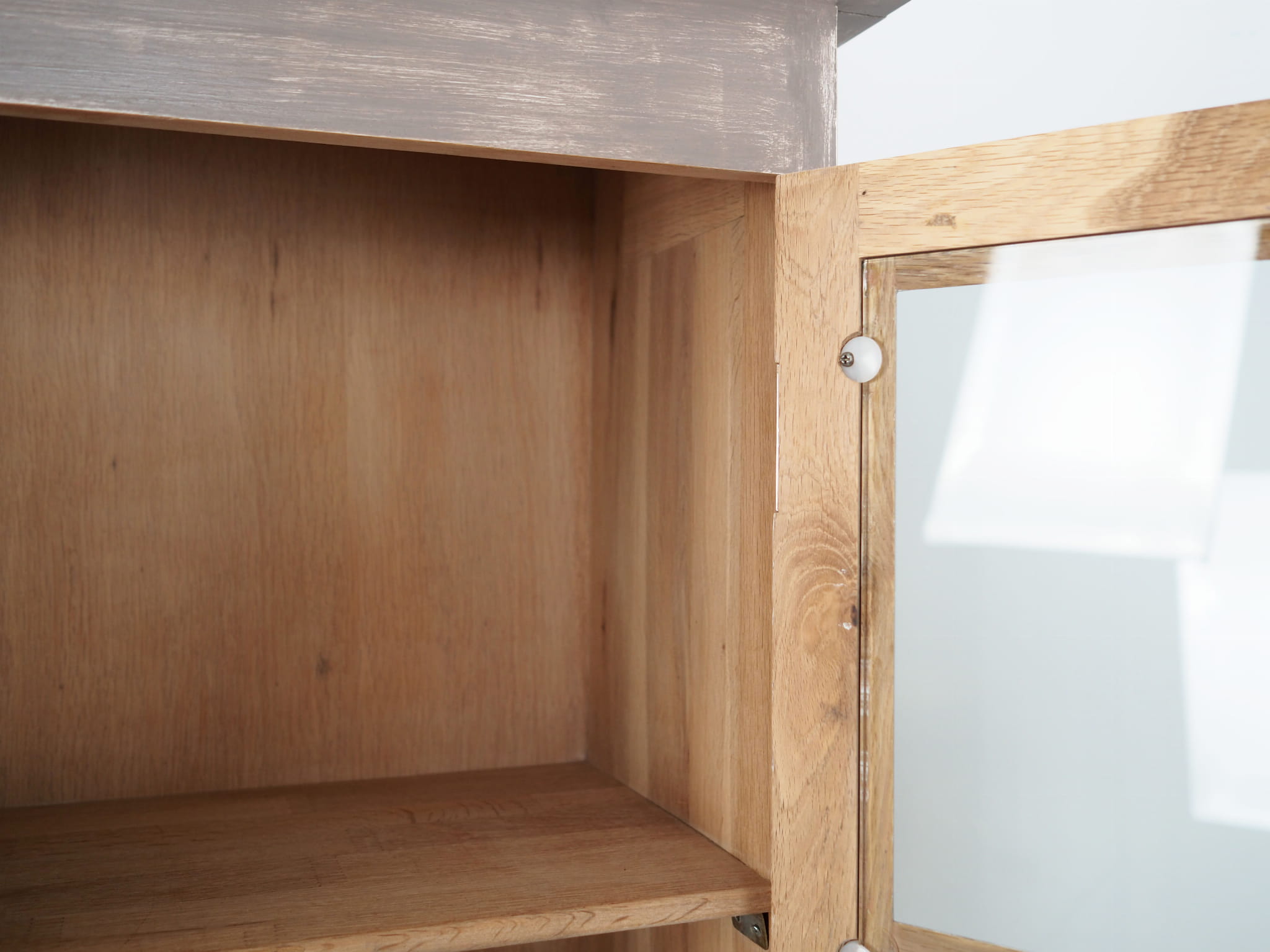 Display cabinet Oak 1980s