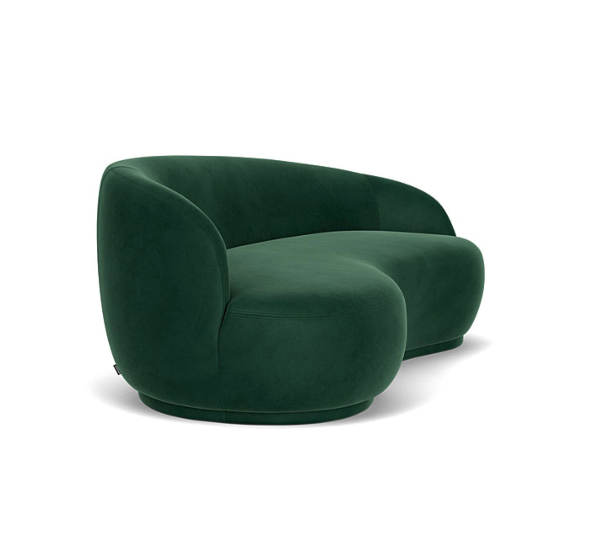Rose 2,5-Sitzer Sofas Velour Lux Dark Green