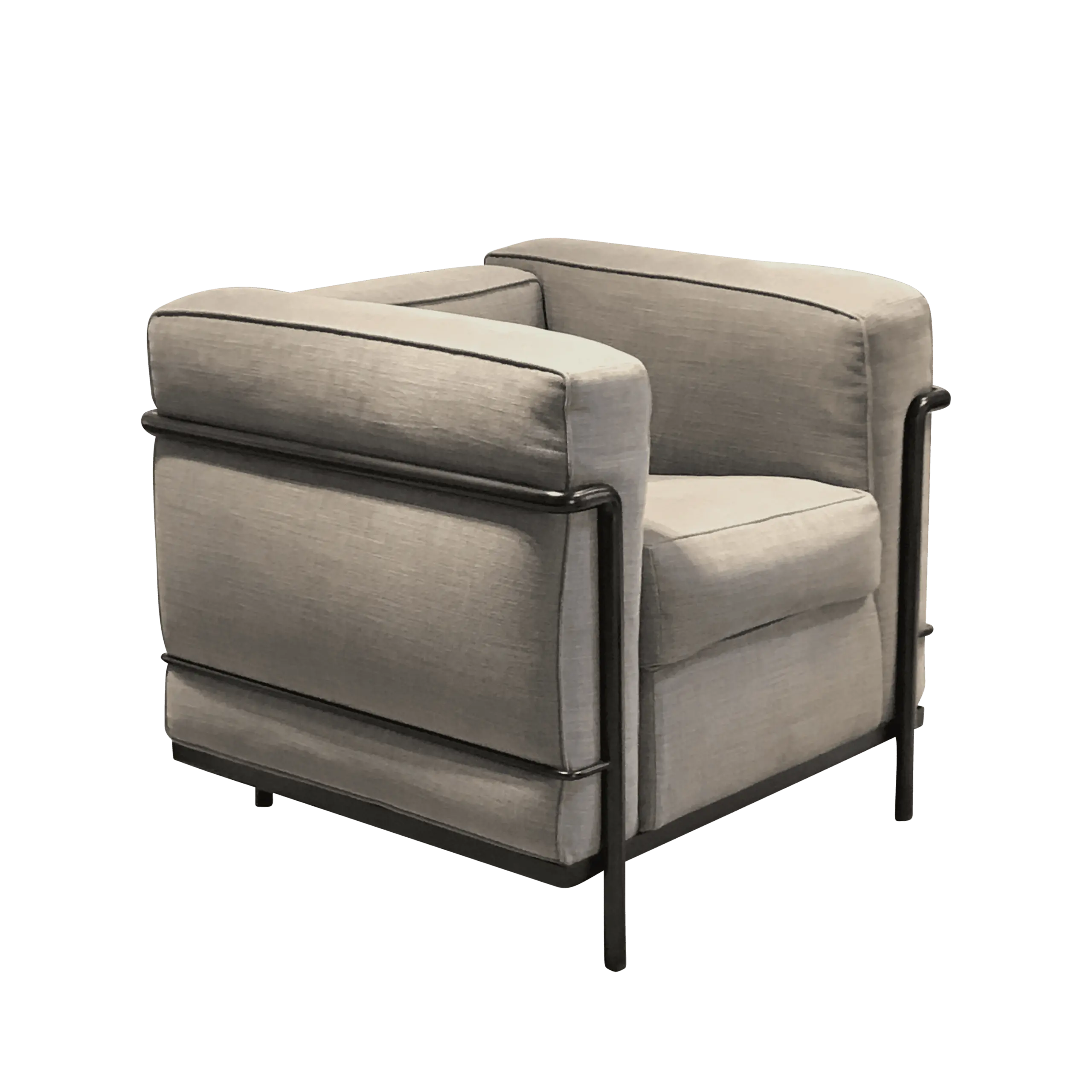 LC2 Sessel Textil Metall Grau