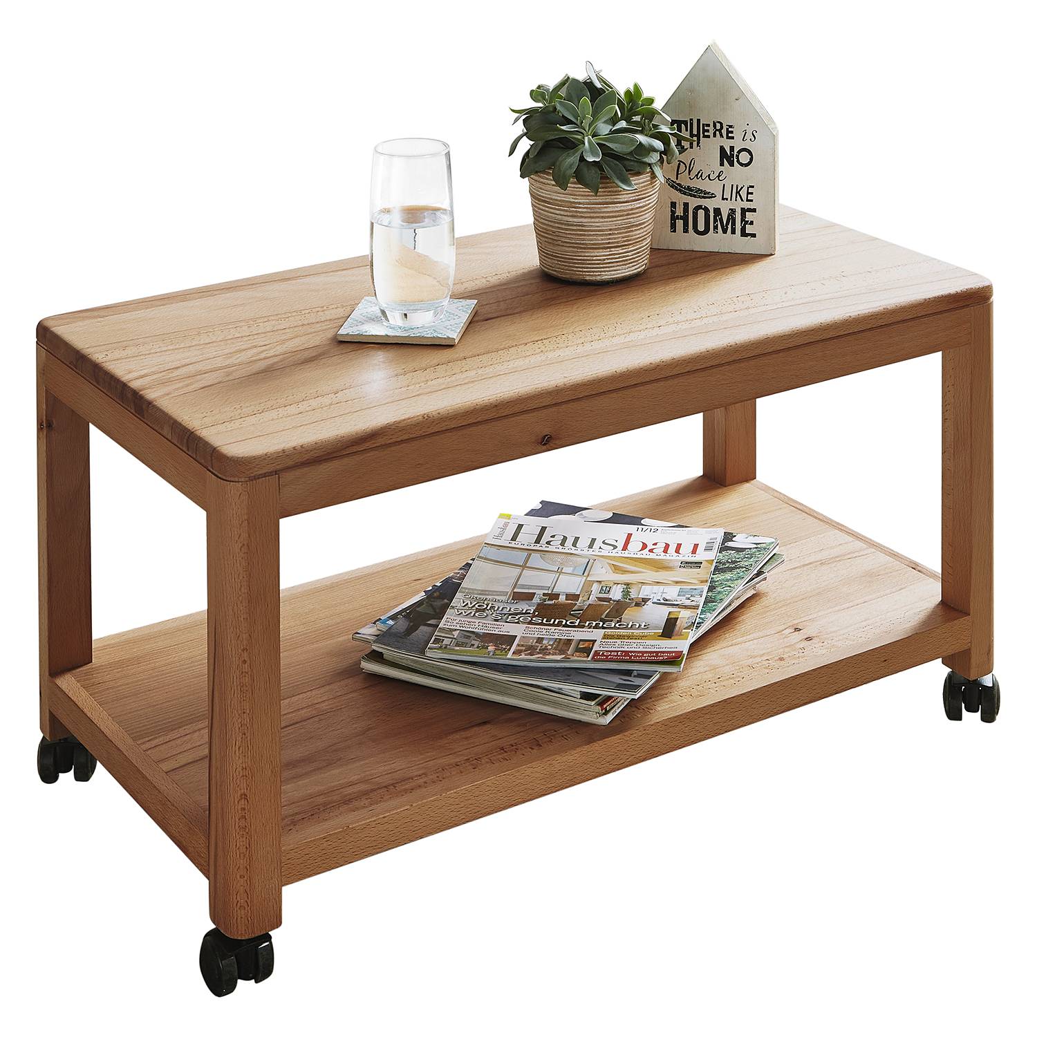 Couchtisch Anamur Kernbuche Massiv Breite: 75 cm