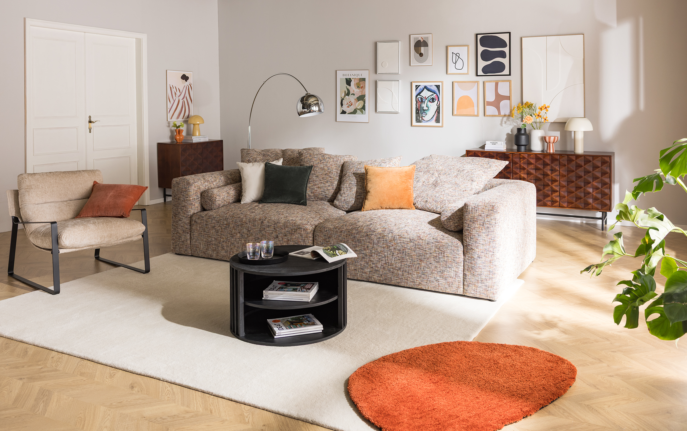 Loungesessel Rusele Chenille Beige
