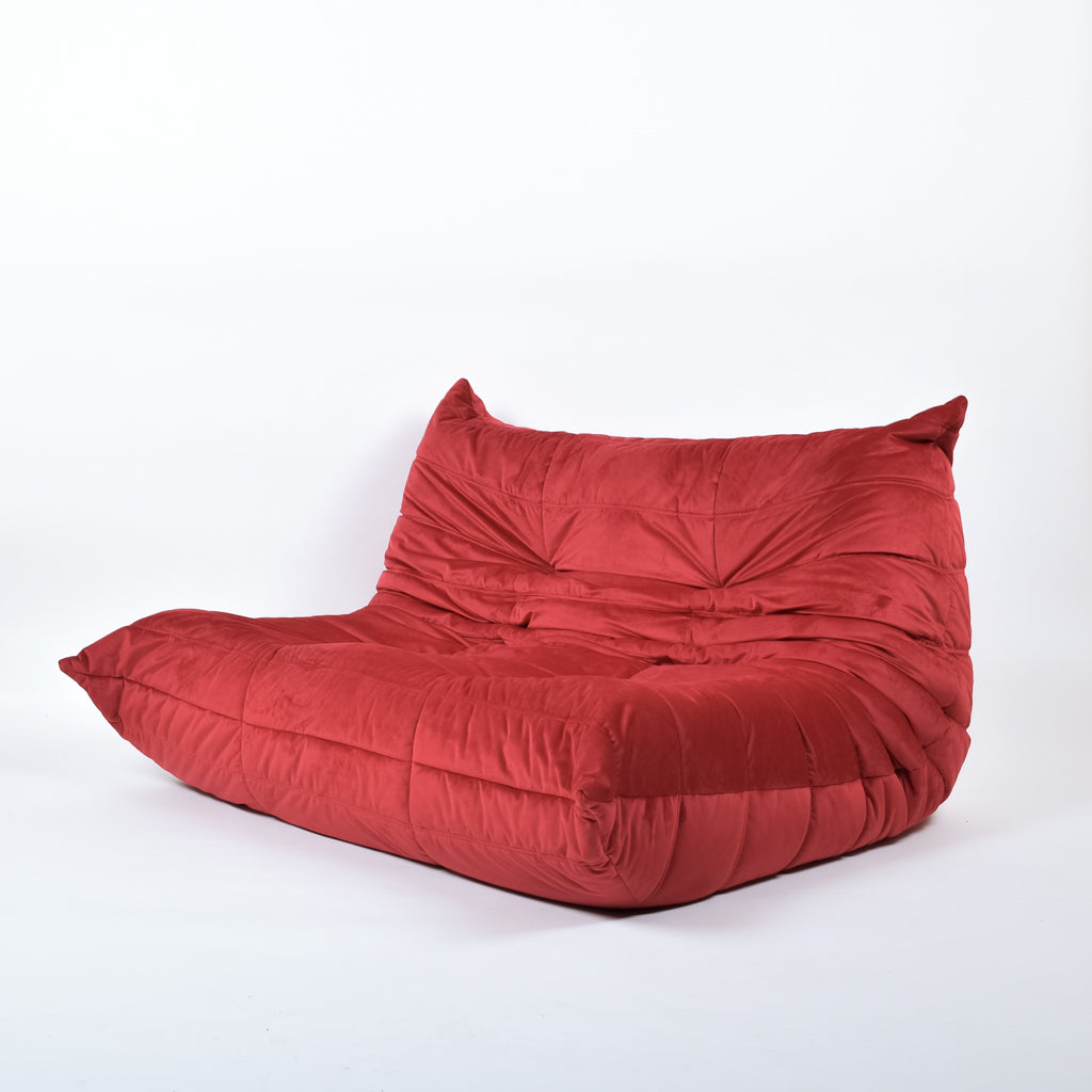 Togo Sofa 2-Sitzer Samt Rot