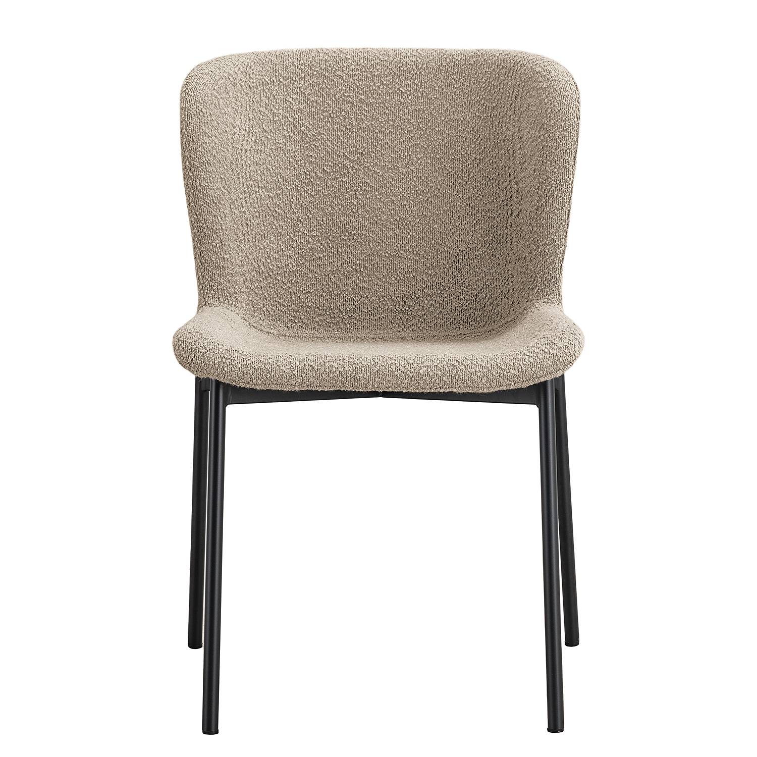 2x Polsterstuhl Mouzon Bouclé Sand