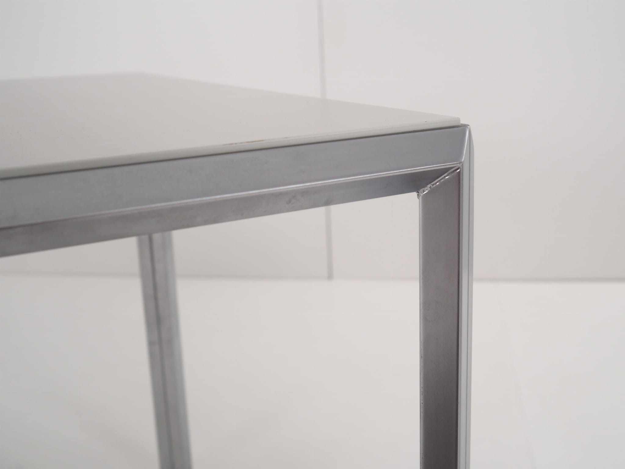 Vintage Table Aluminum Grey 1980s