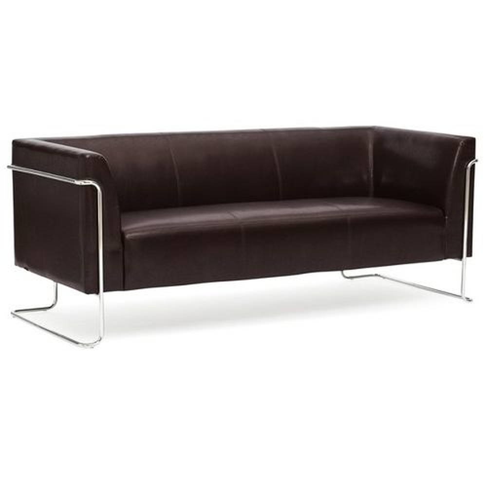 CURACAO Lounge Sofa Faux Leather Brown