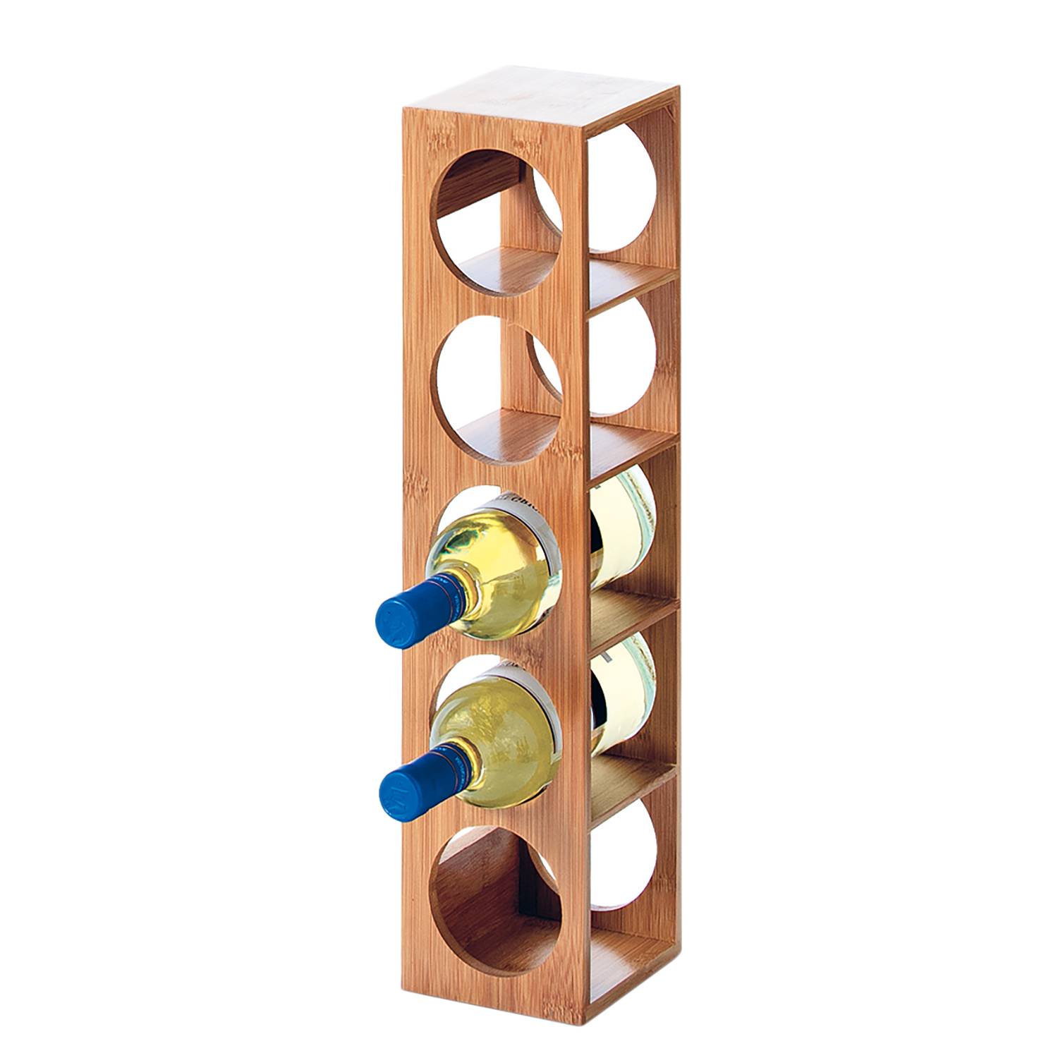 Weinregal Pinamar II Bambus Massiv Braun