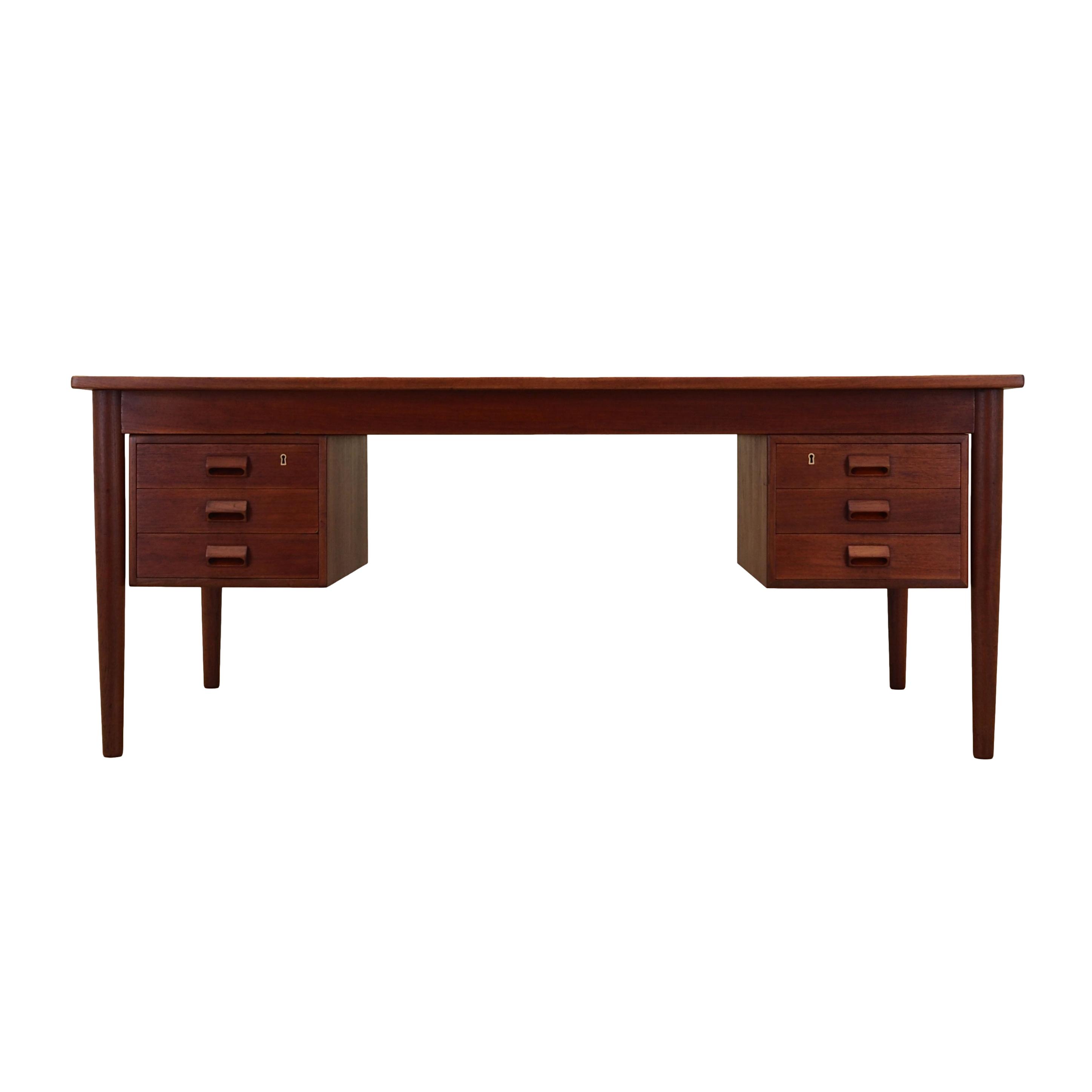 Desk Teak wood Brown 60s