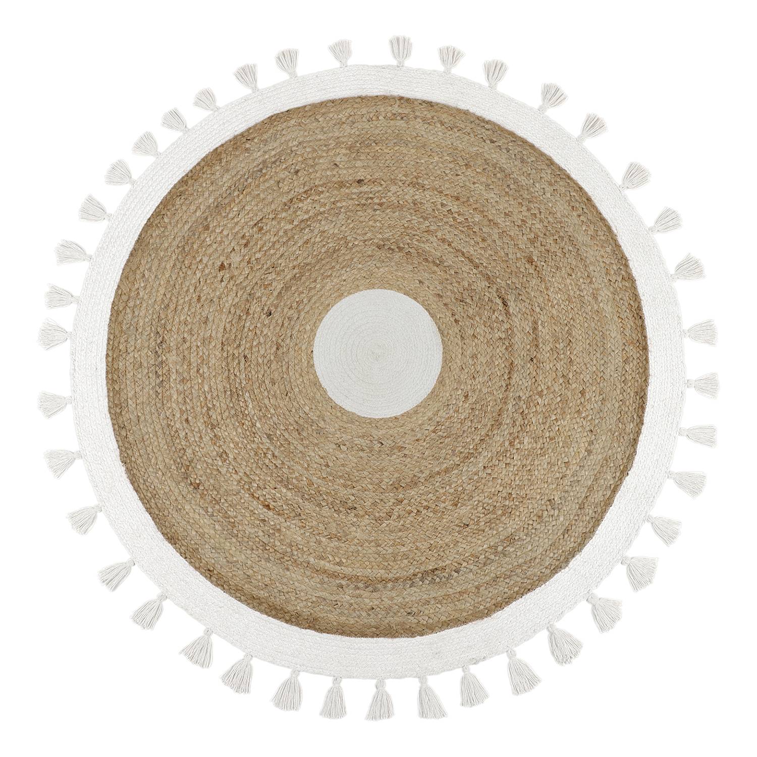 Short-pile rug Scotty Cotton Natural Ø 160cm