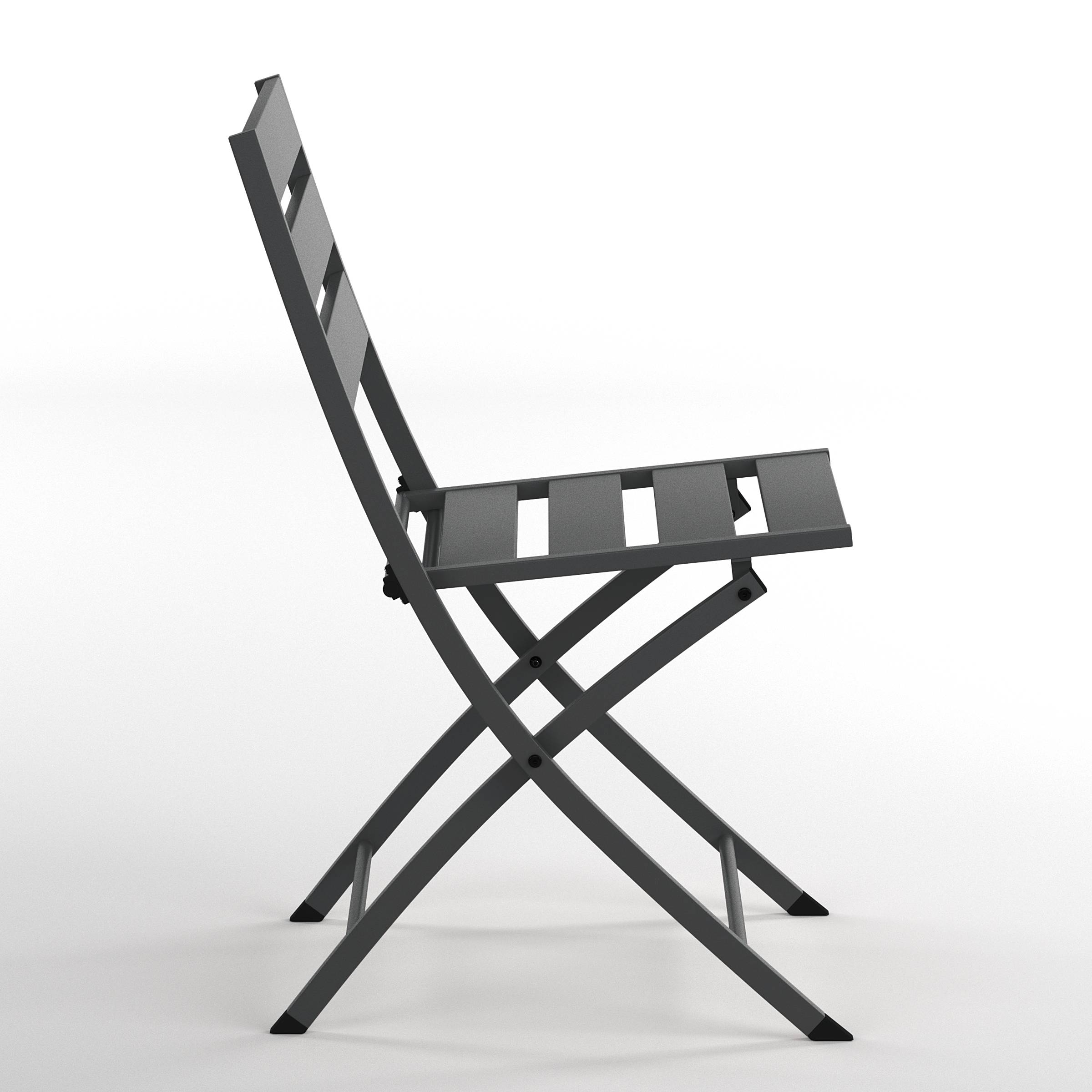Folding chair Kovo set of 2 steel anthracite