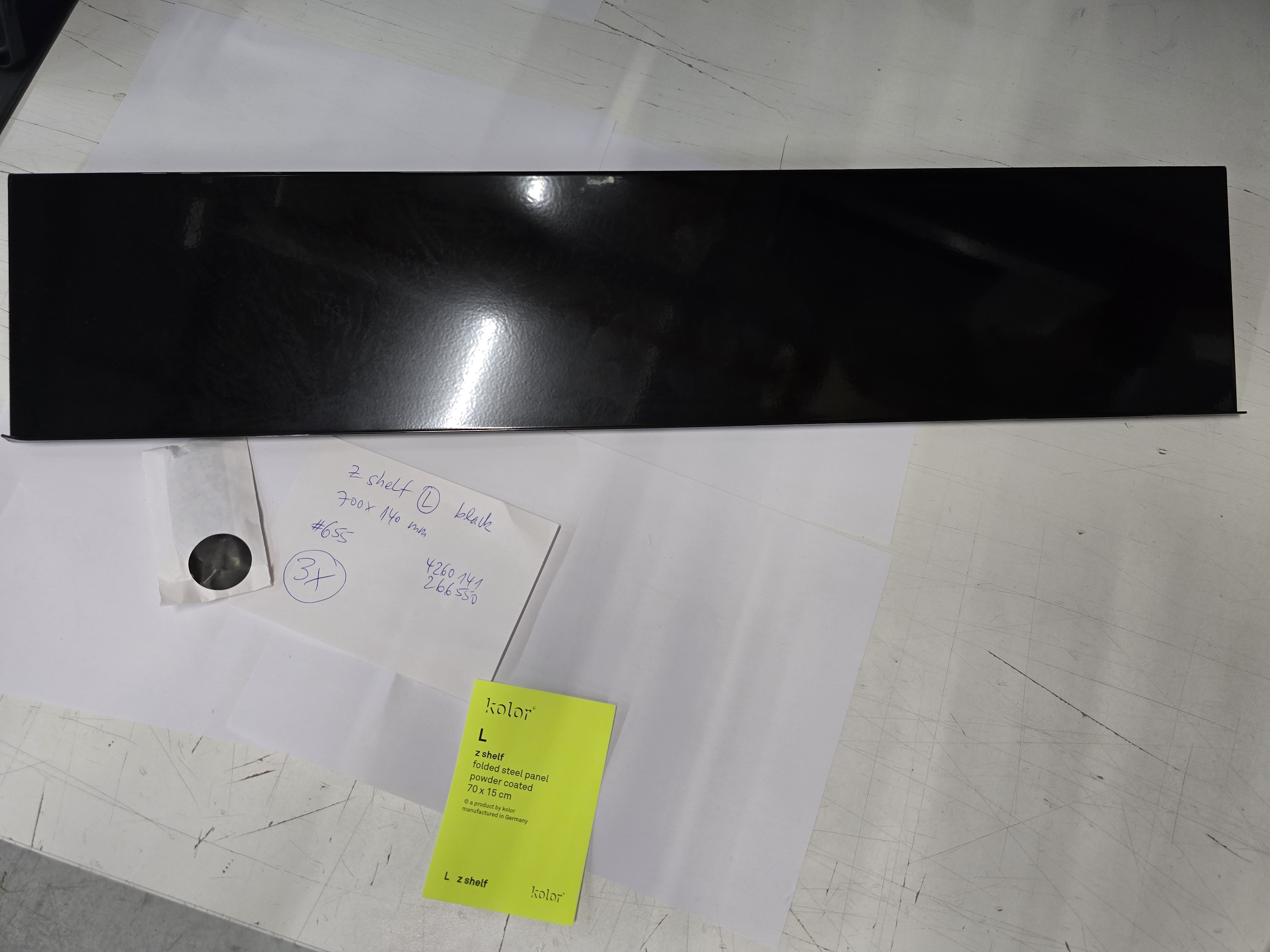 Shelf Large Steel Powder-coated Black