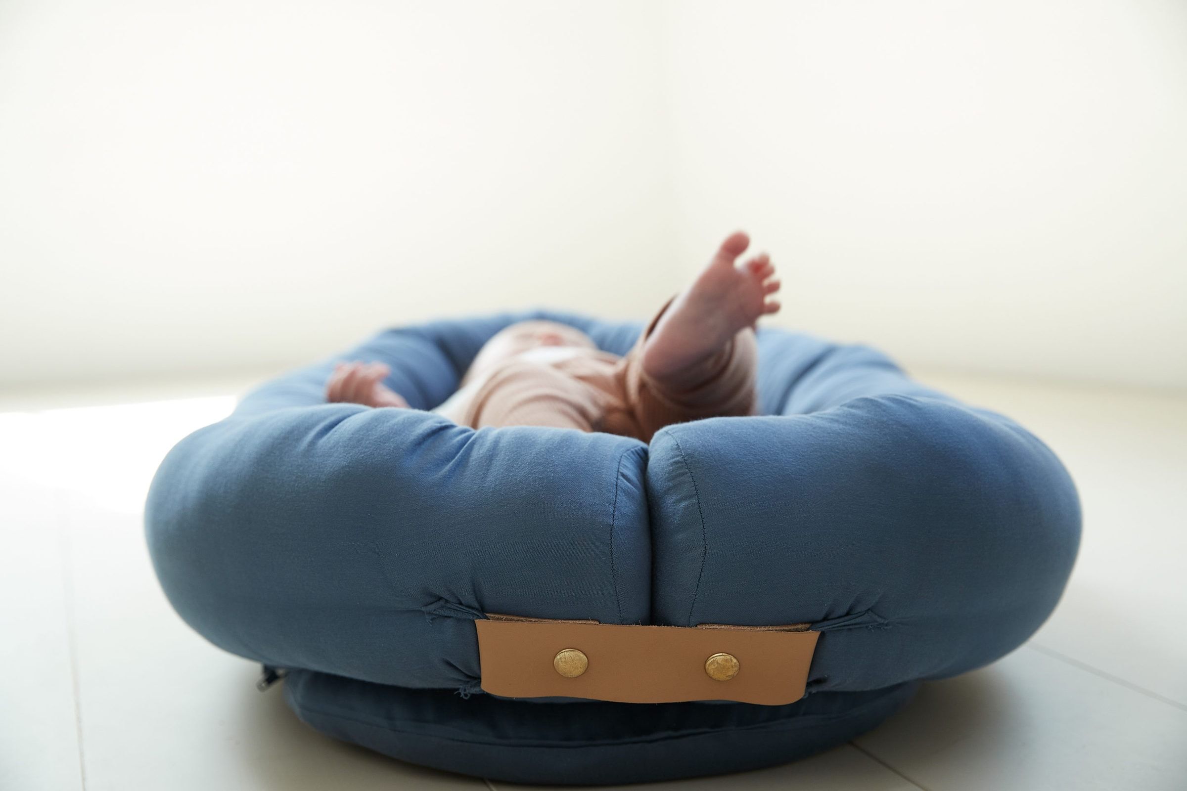 Babynest Bio-Baumwolle Kapok Blau