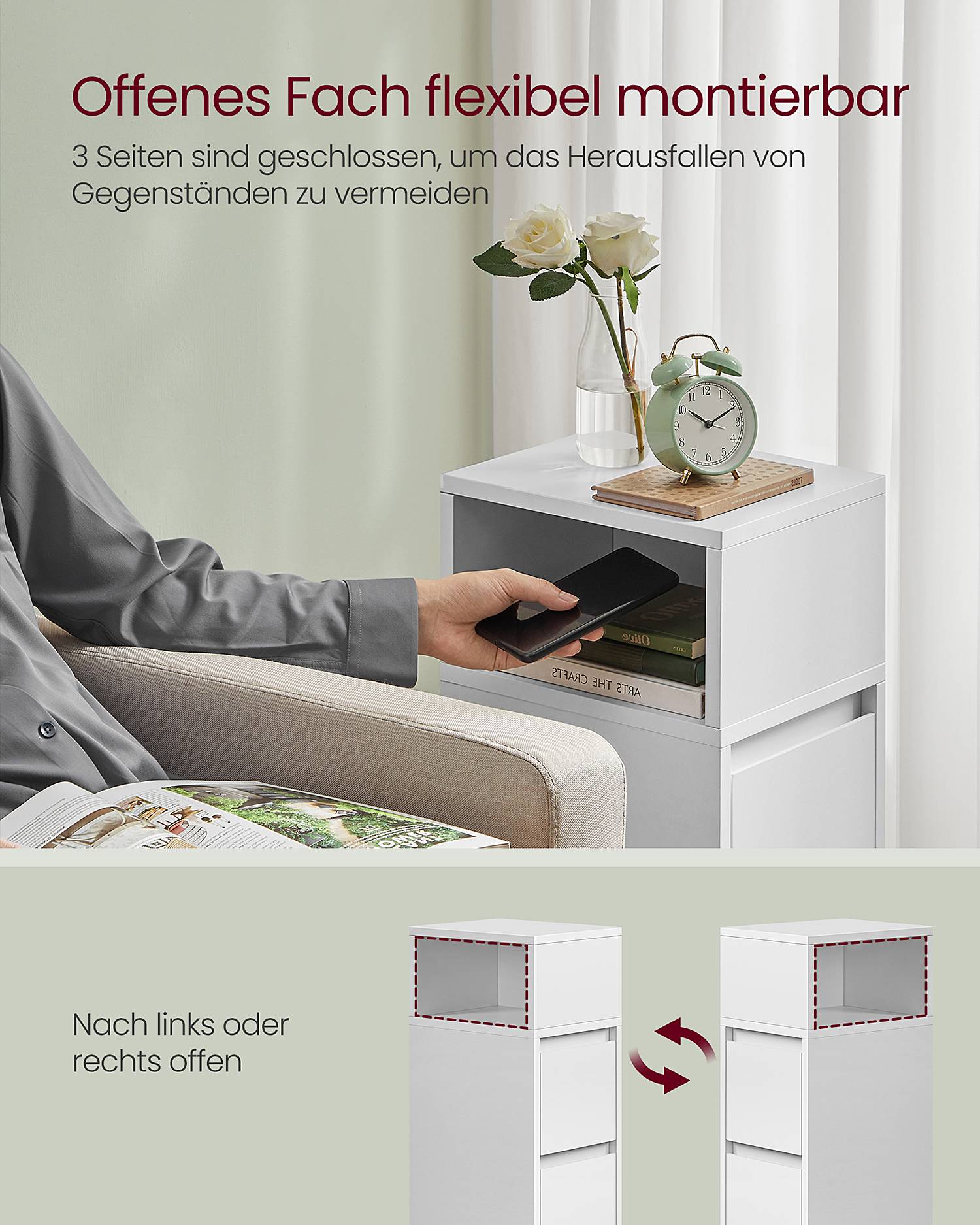 Dagiri Set of 2 Nightstands White