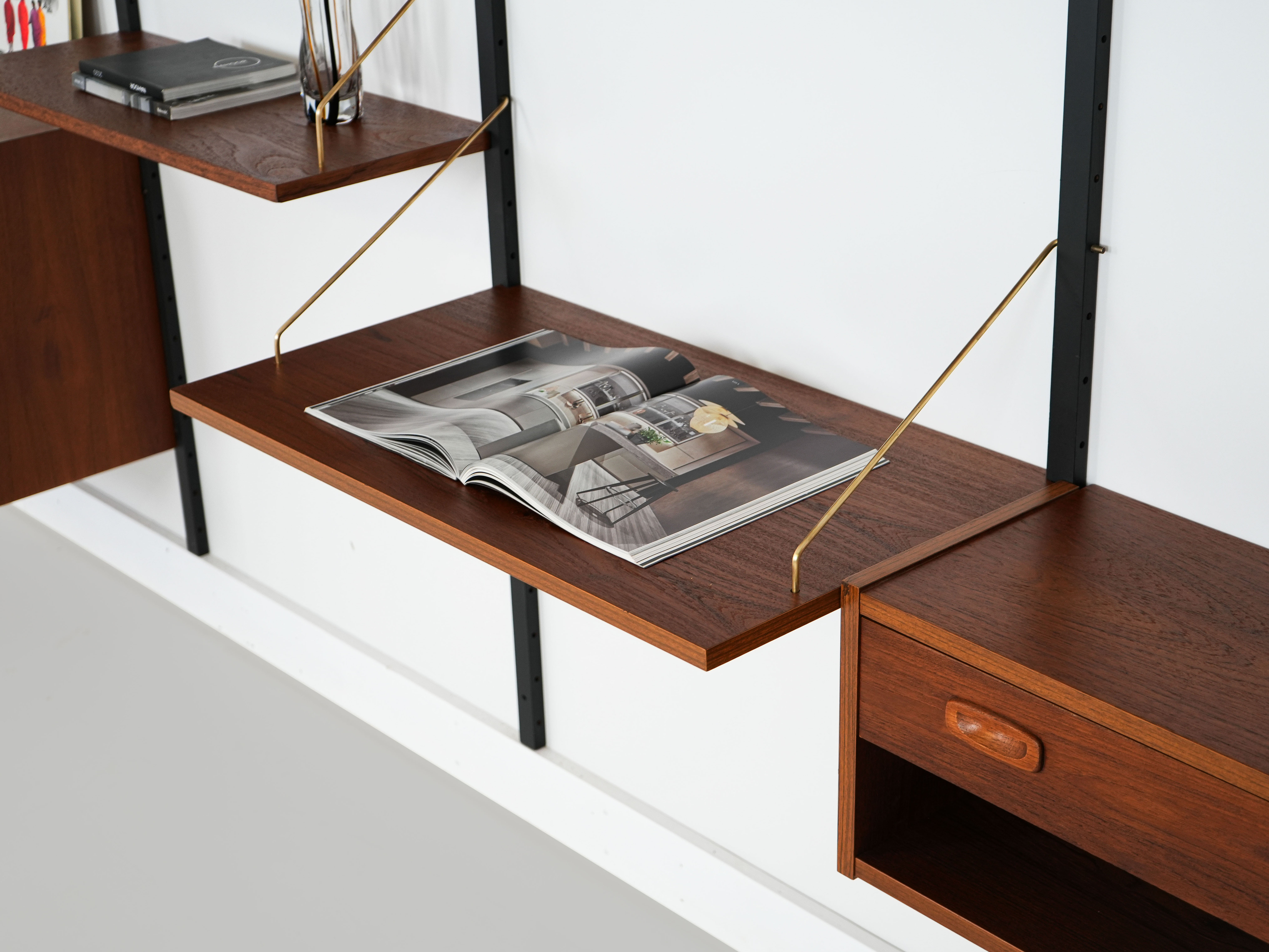 Wall shelf Teak wood 1960s