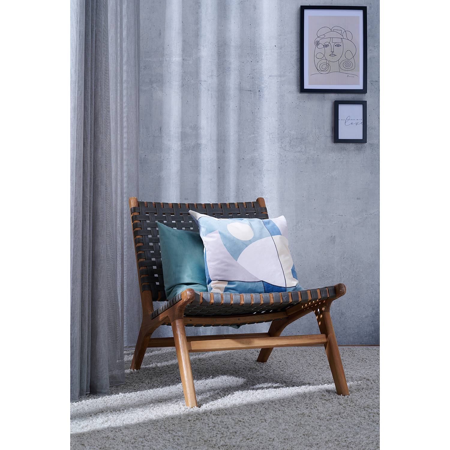 Kissenbezug Francis Polyester Blau