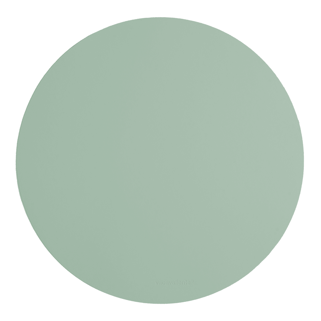 Placemat Round 100% Recycled Leather Mint