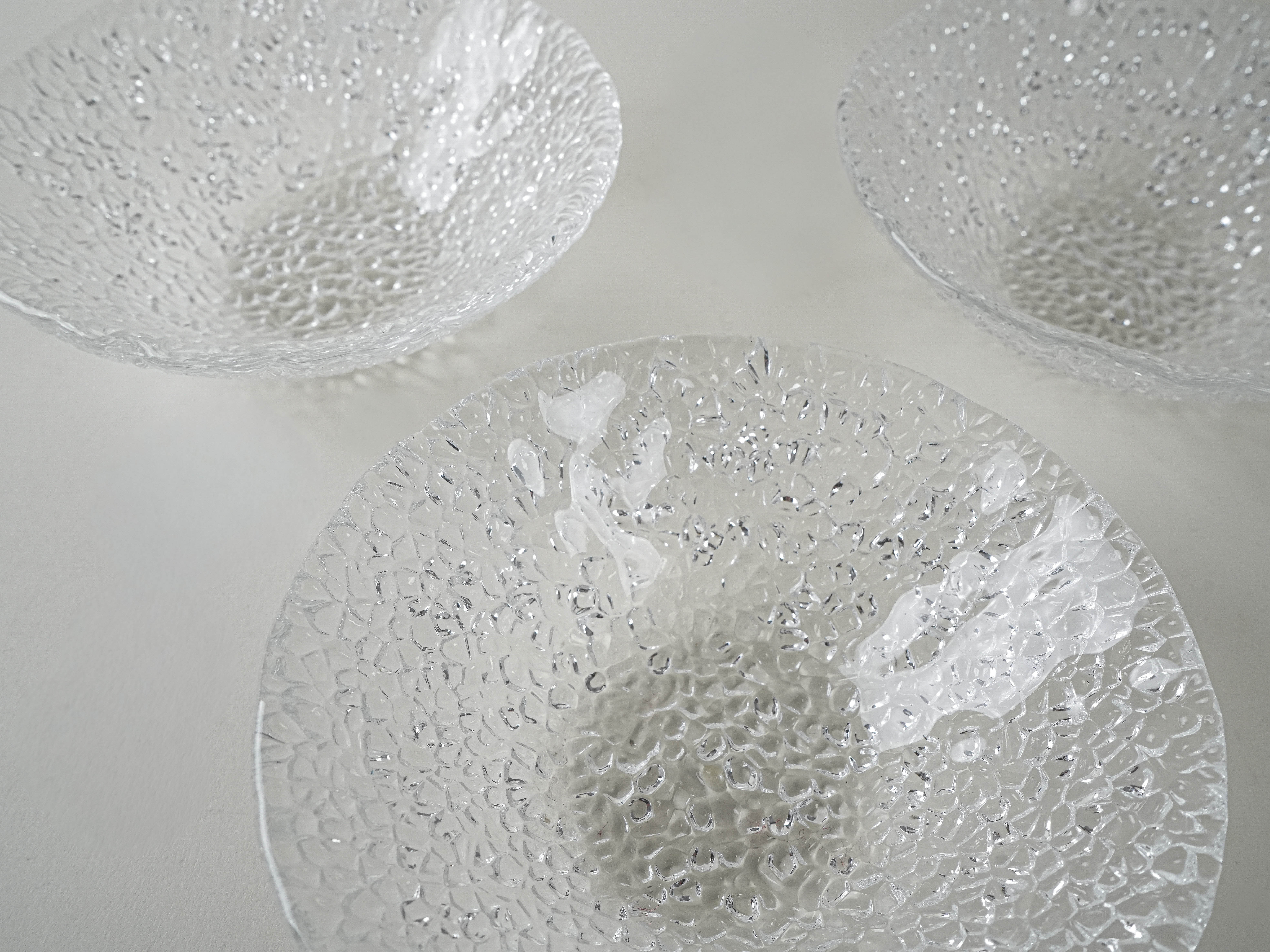 Glass bowls set Transparent 1970s