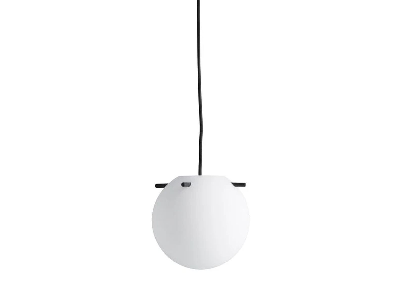 Pendant light Koi Ø25 Opal white Black
