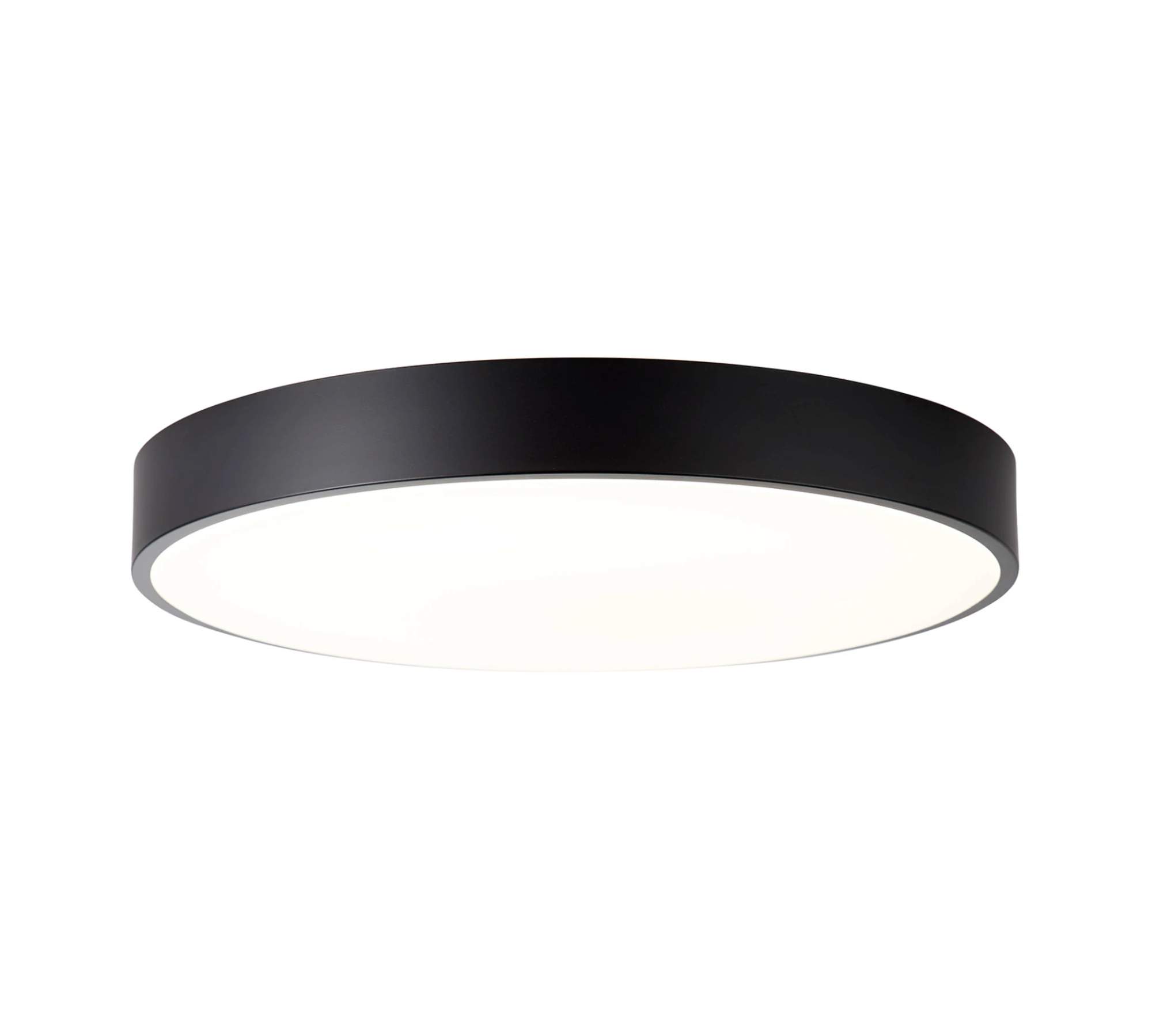 LED Ceiling Light Round Steel Black