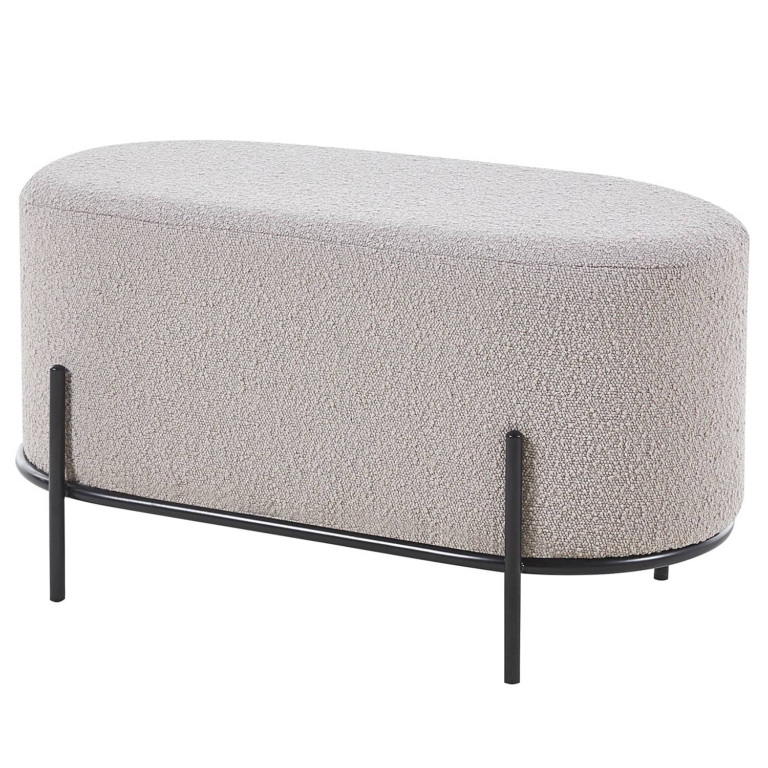 Polsterhocker Bumyra Bouclé Taupe