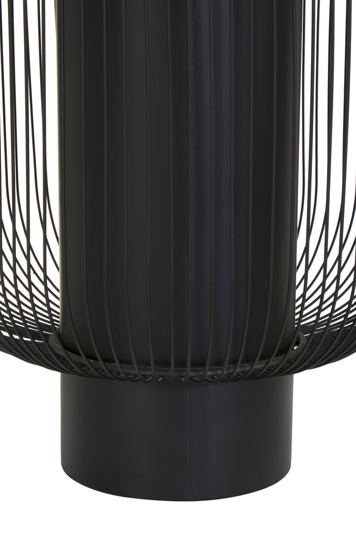 Trento Side Table Glass Top Black