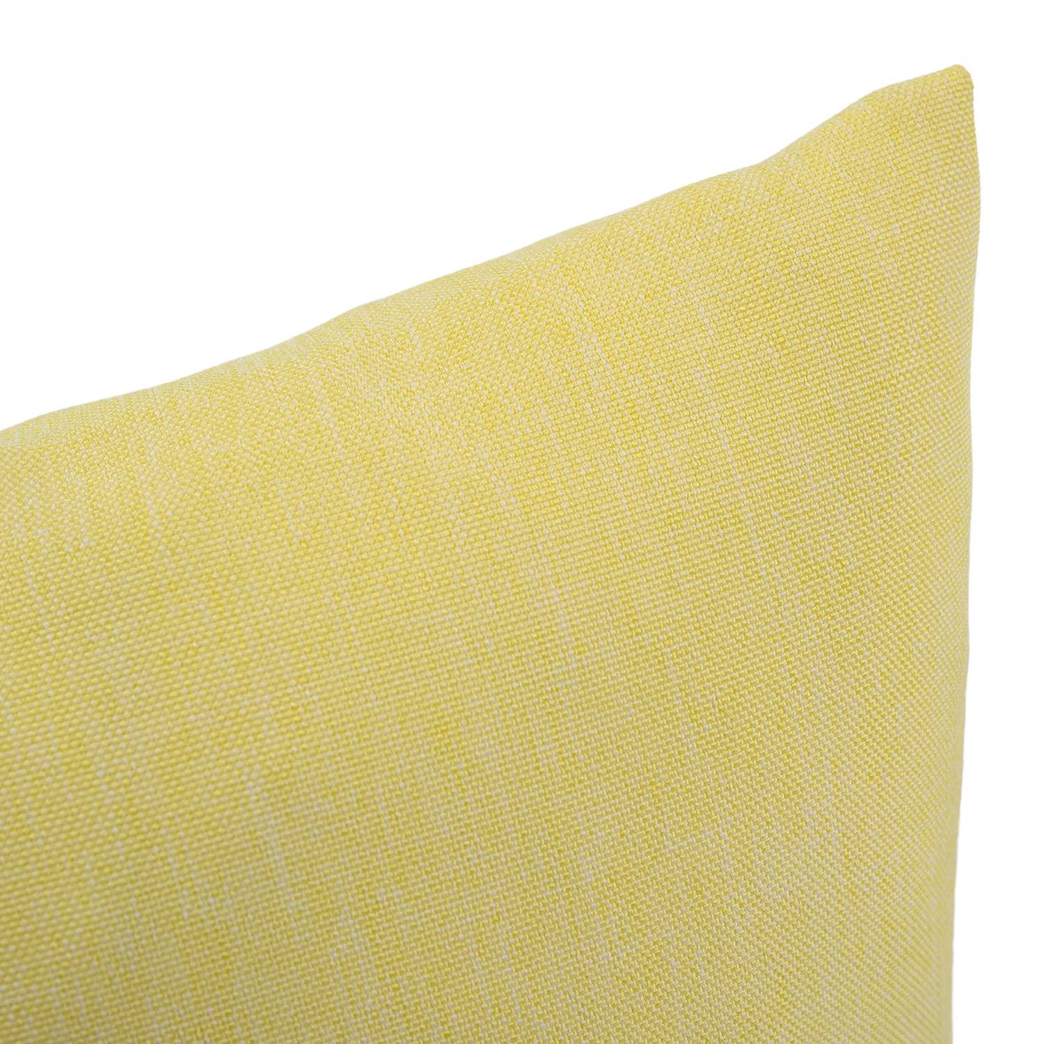 2x Milan Cushion Cover Synthetic Fiber Pastel Yellow 50 x 50 cm