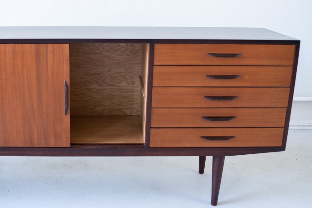 Vintage Otto Wagner Sideboard Teakholz Braun