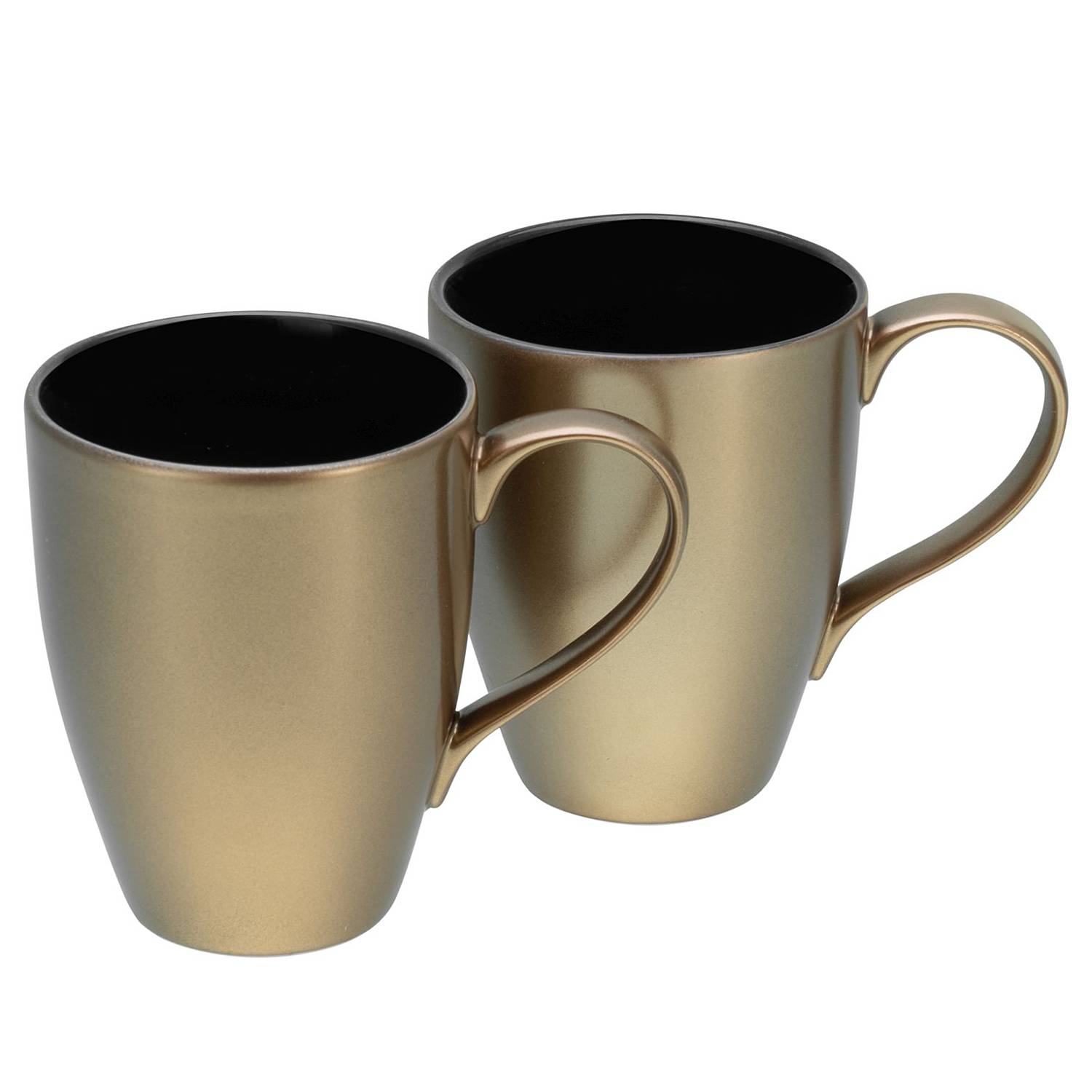 2x Kaffeebecher Gold