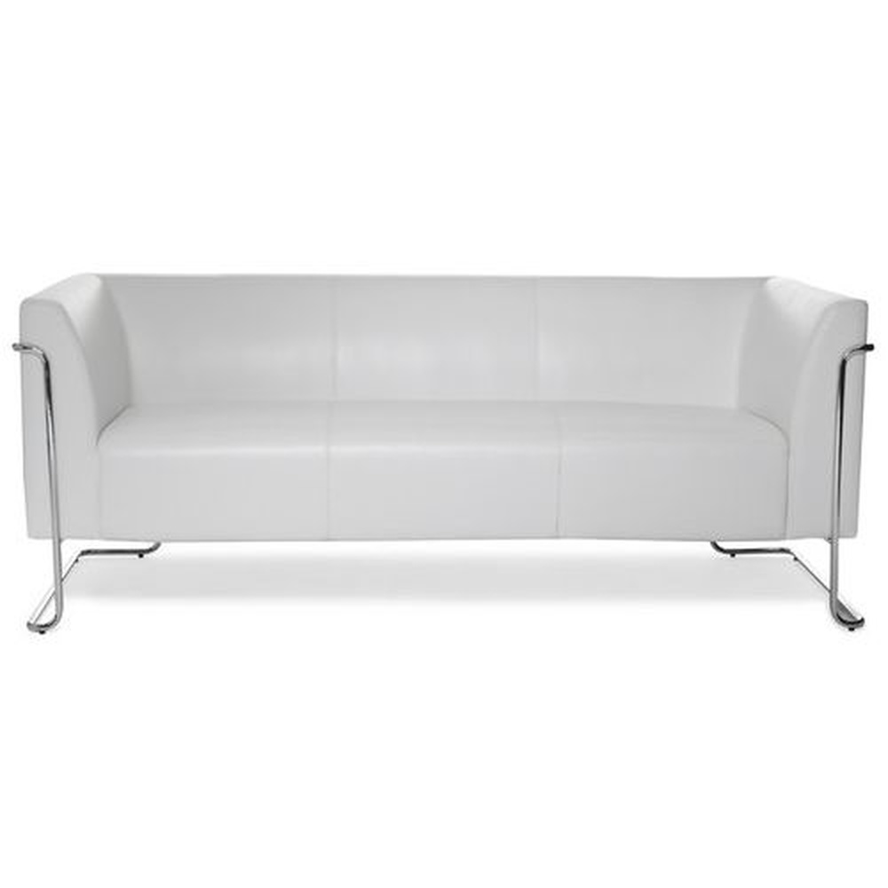 CURACAO Lounge Sofa Kunstleder Weiß