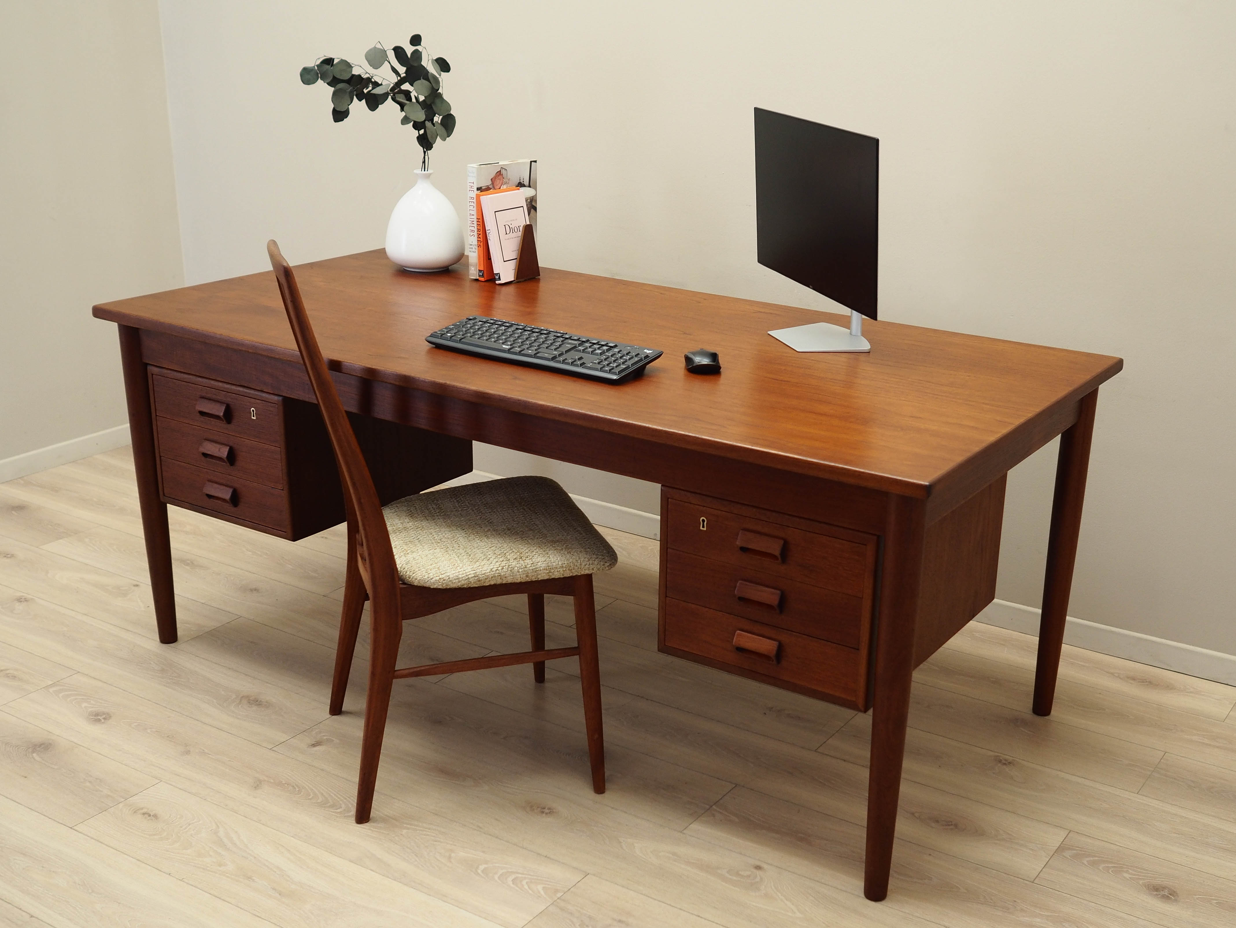 Desk Teak wood Brown 60s