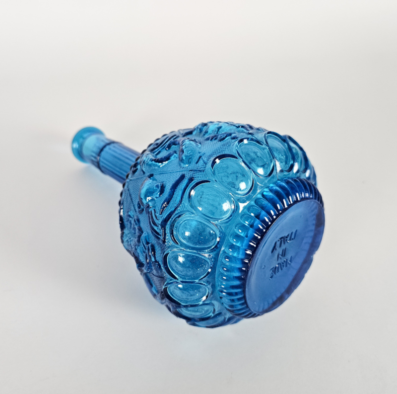 Vintage Vase Glas Blau 1960er Jahre 