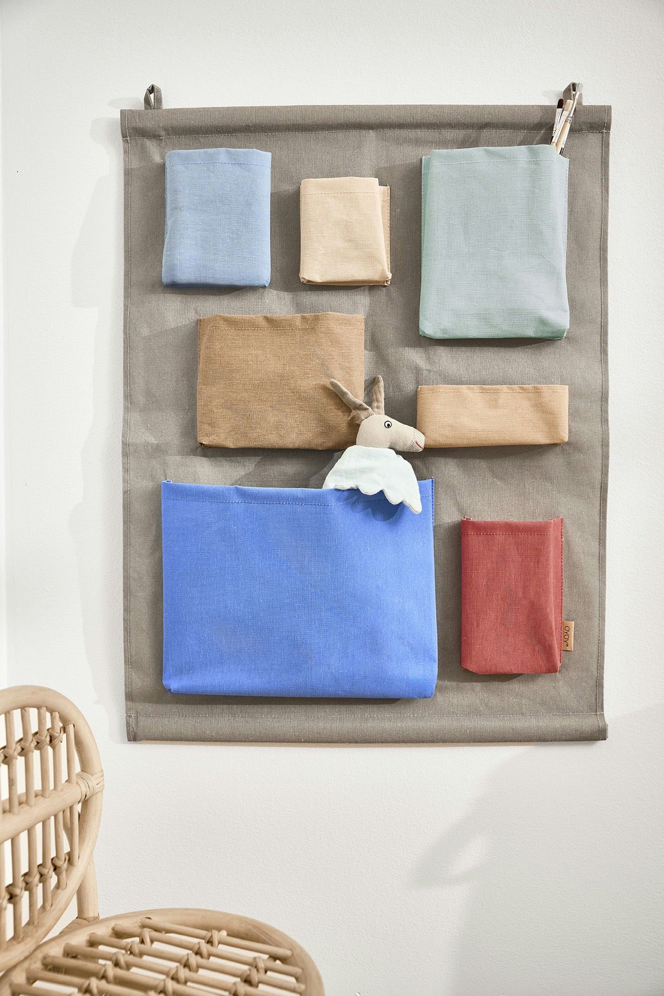 Donny Kuscheltuch Baumwolle Beige Weiß