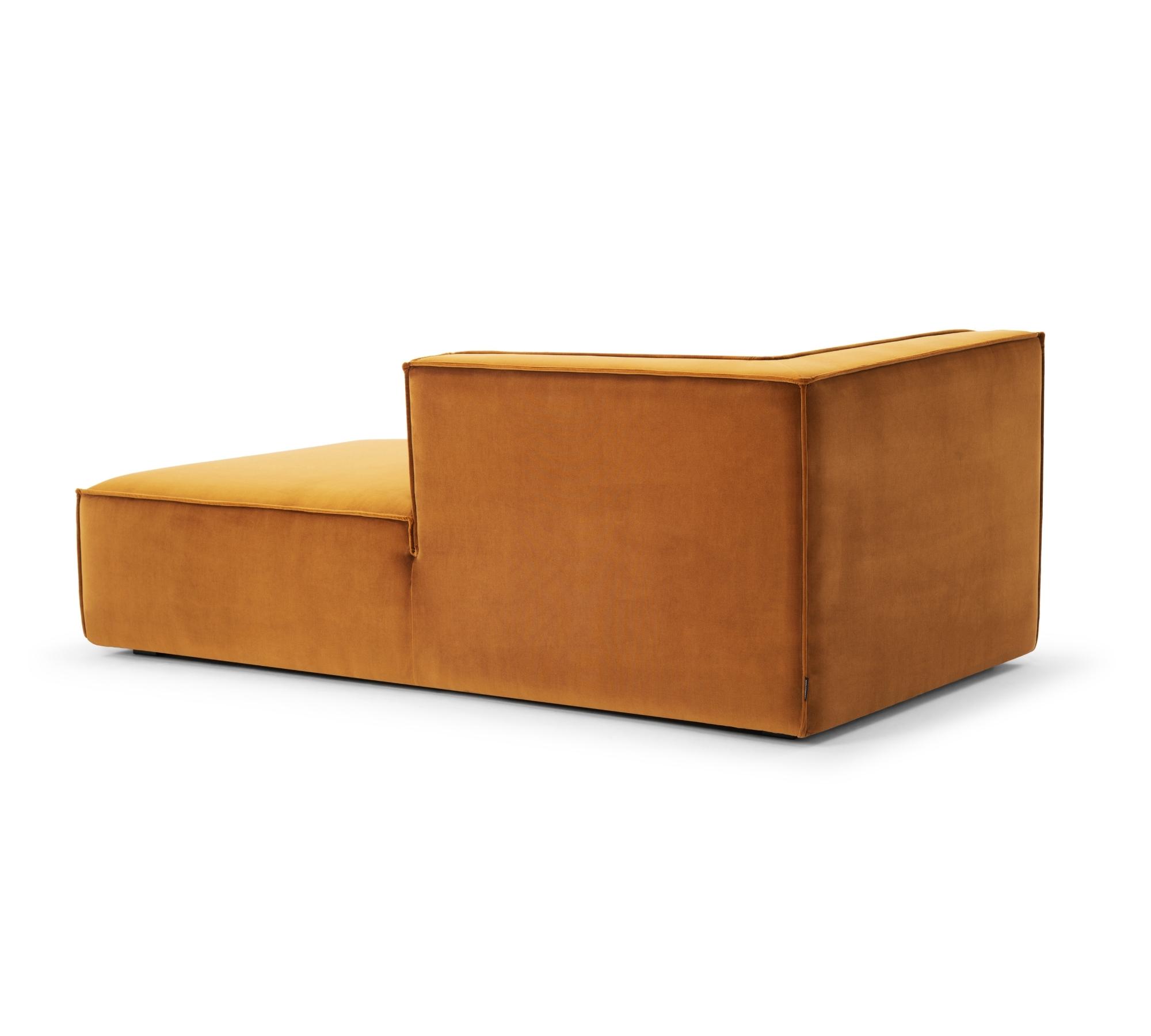 Dane 1-Sitzer Récamiere Rechts Velour Matt Amber