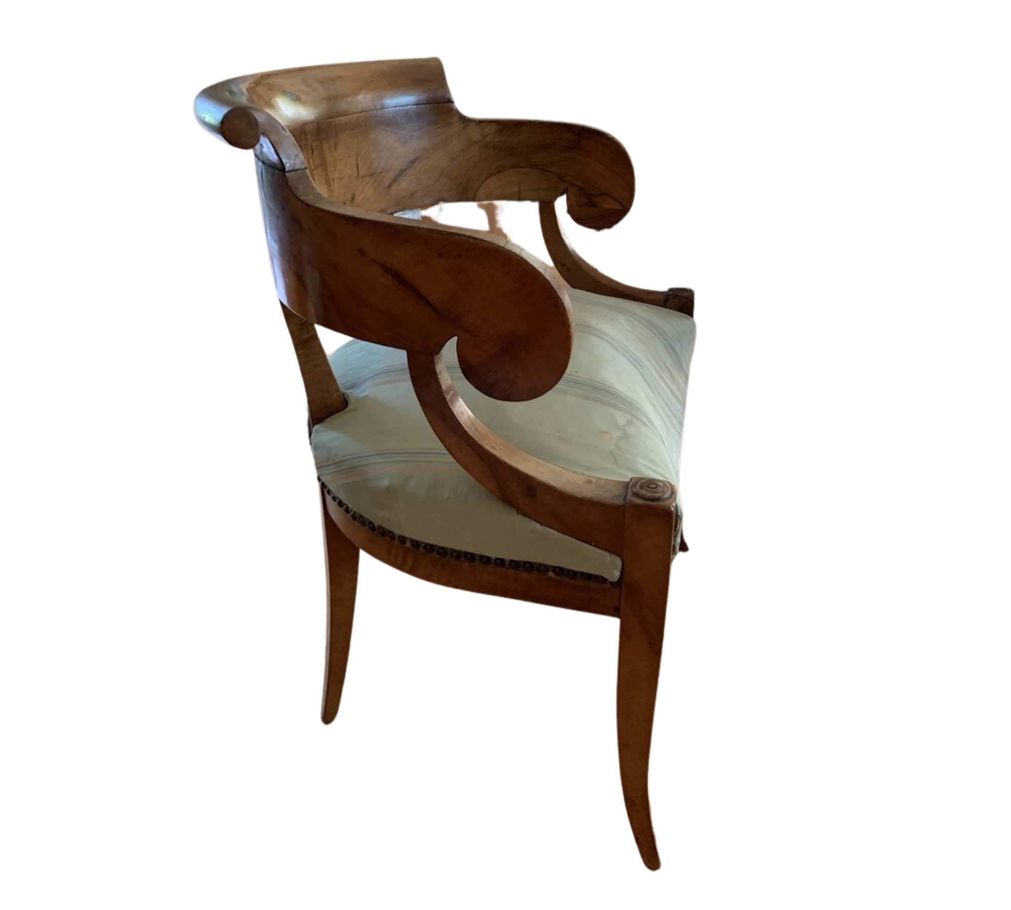 Stuhl Holz Textil Braun 