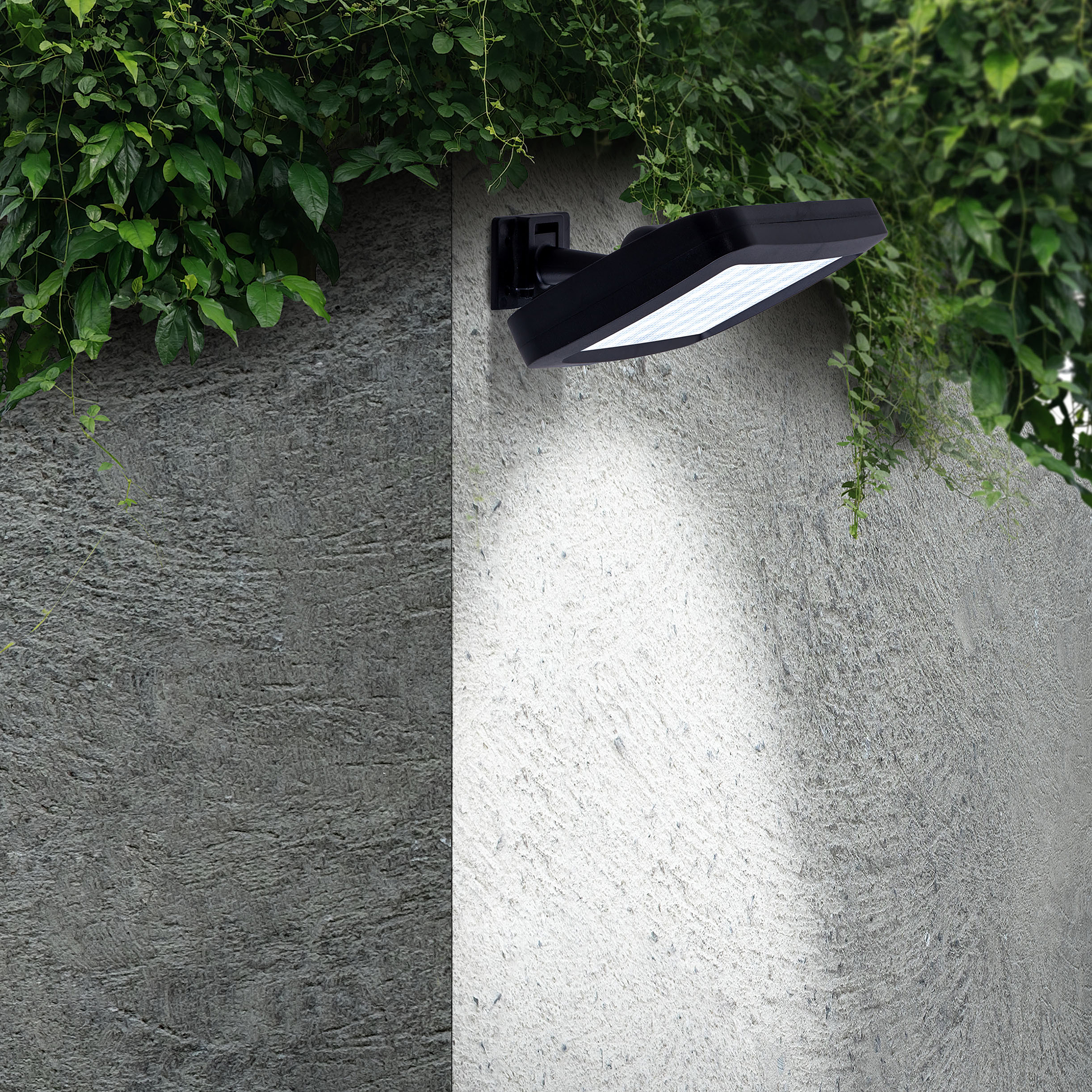 2x 1-Flammig Pepe LED-Solar-Wandleuchte Kunststoff Schwarz