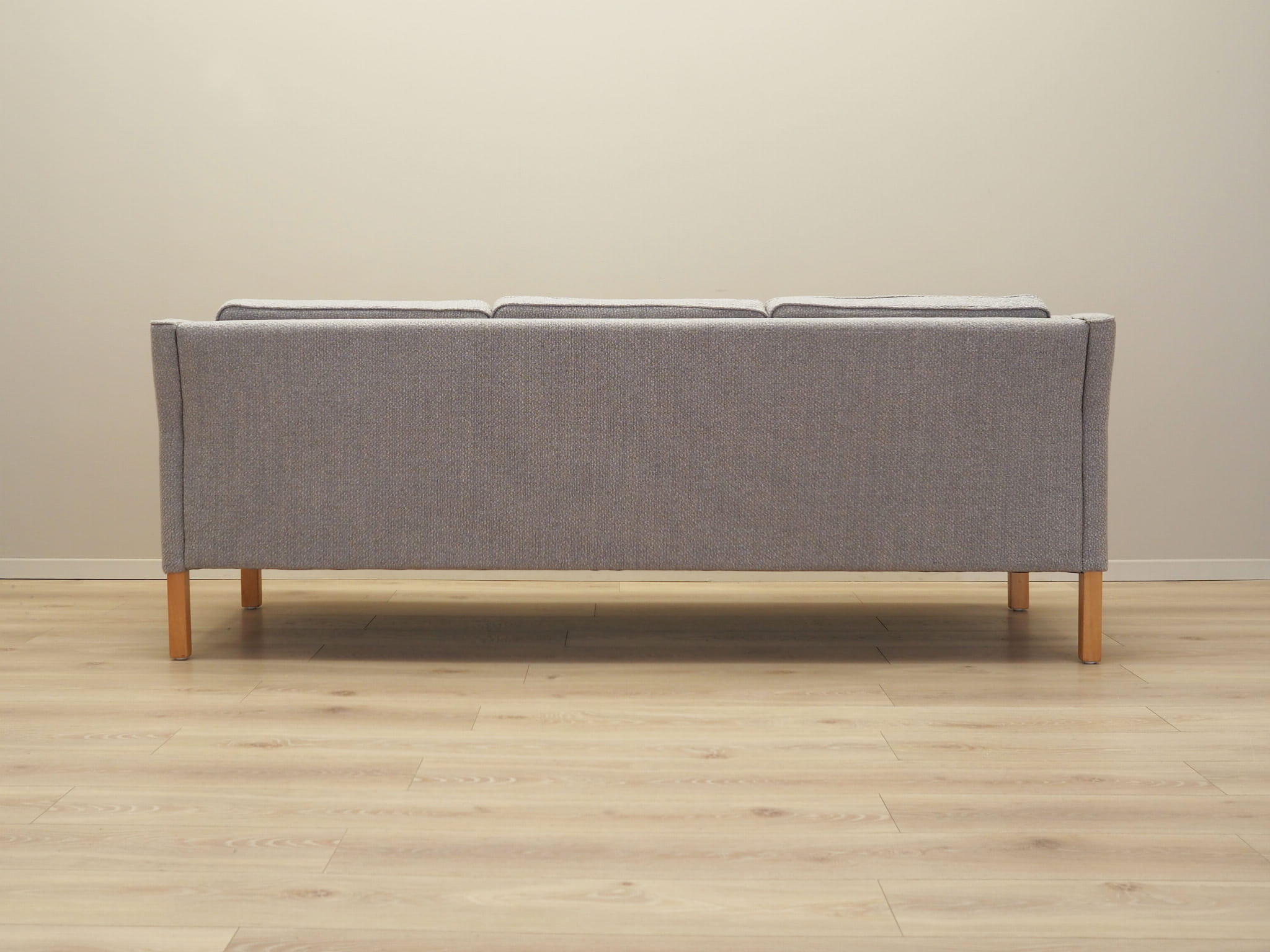 Vintage Sofa 3-seater Beech wood Textile Grey 1970s