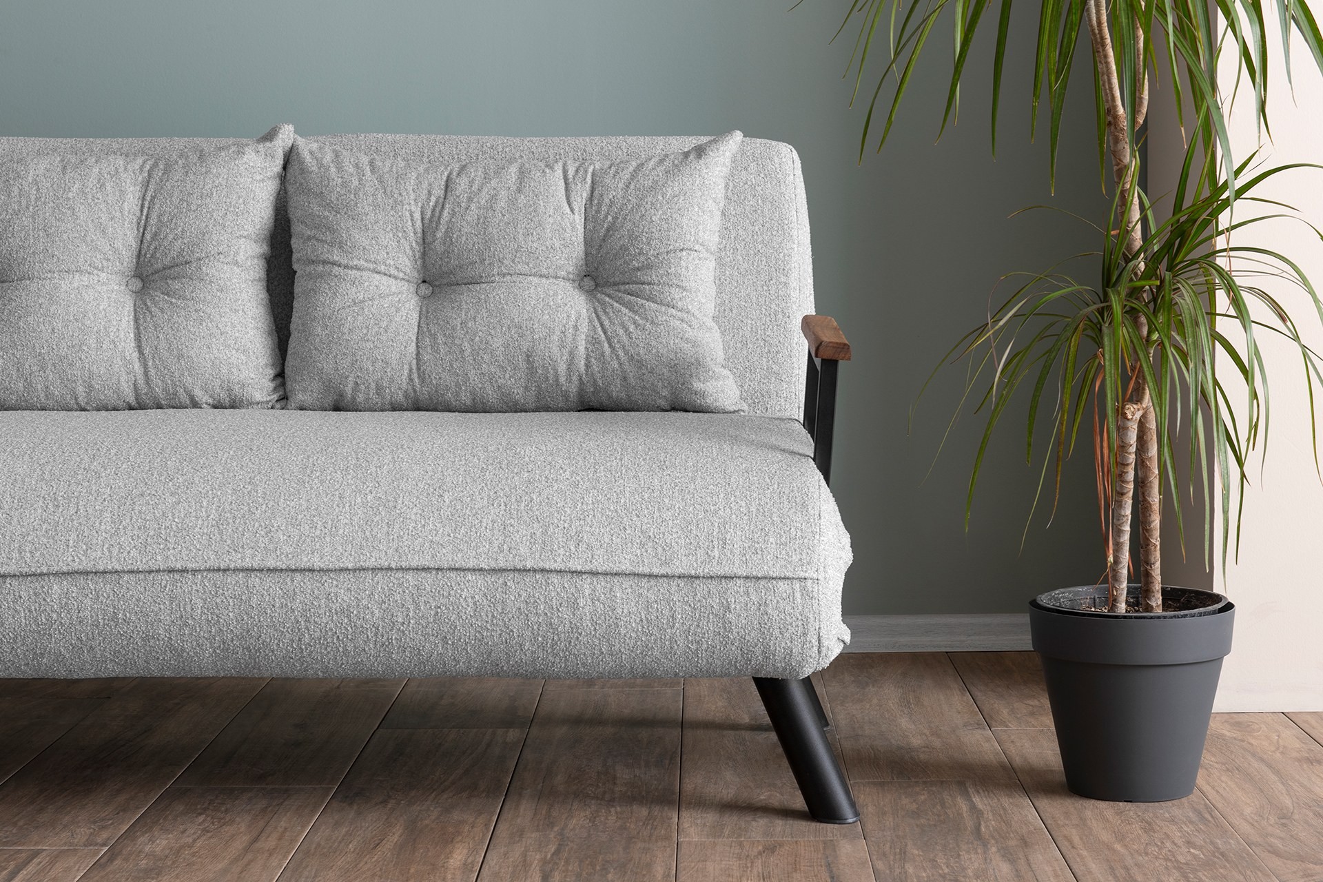 Sando Sofa Bed 2-Seater Bouclé Grey