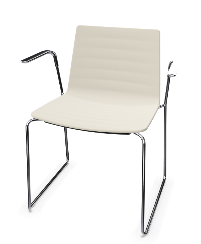 Flex Armlehnstuhl Aluminium Weiß