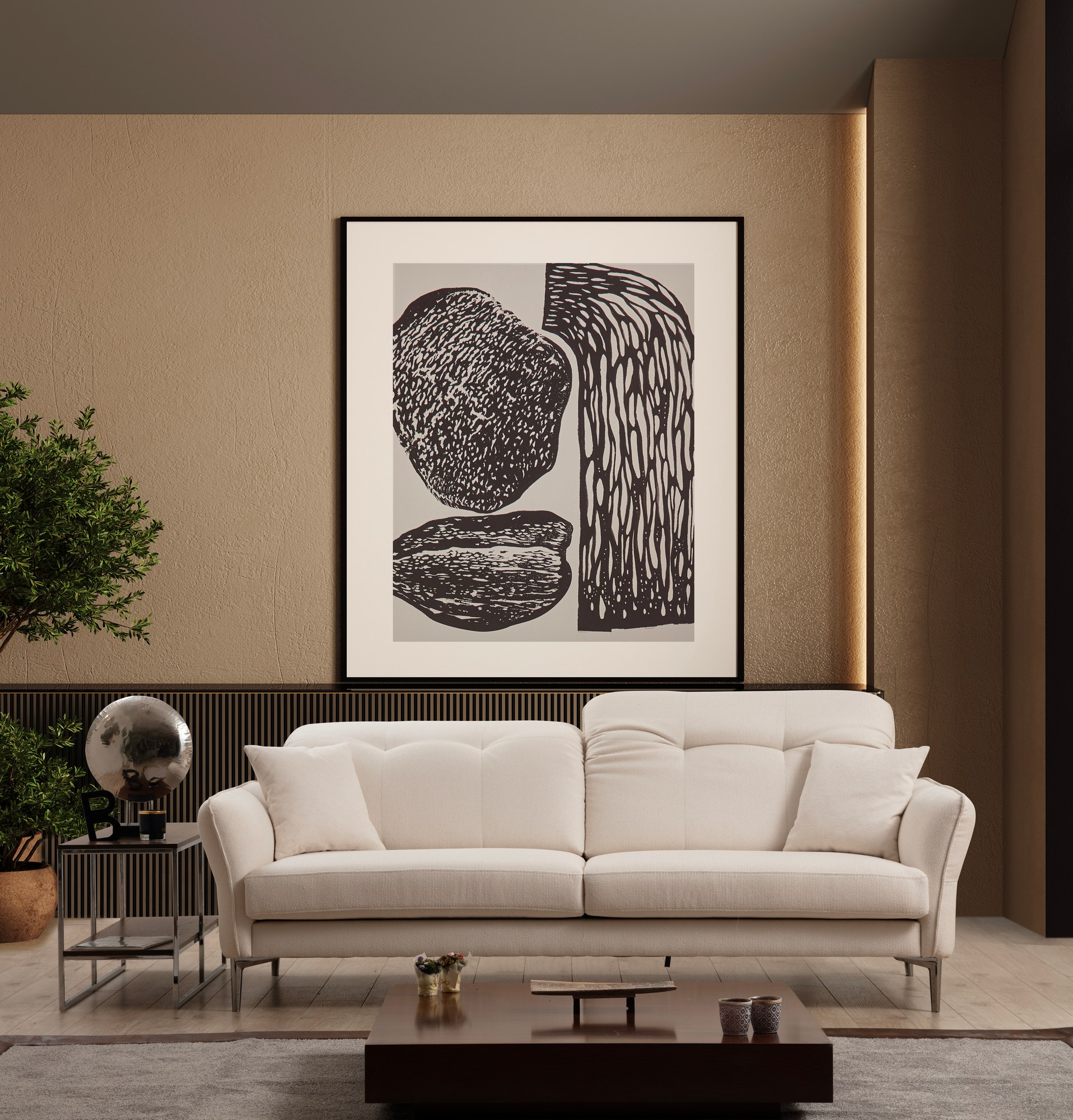 Costor 3-Sitzer Sofa Weiß